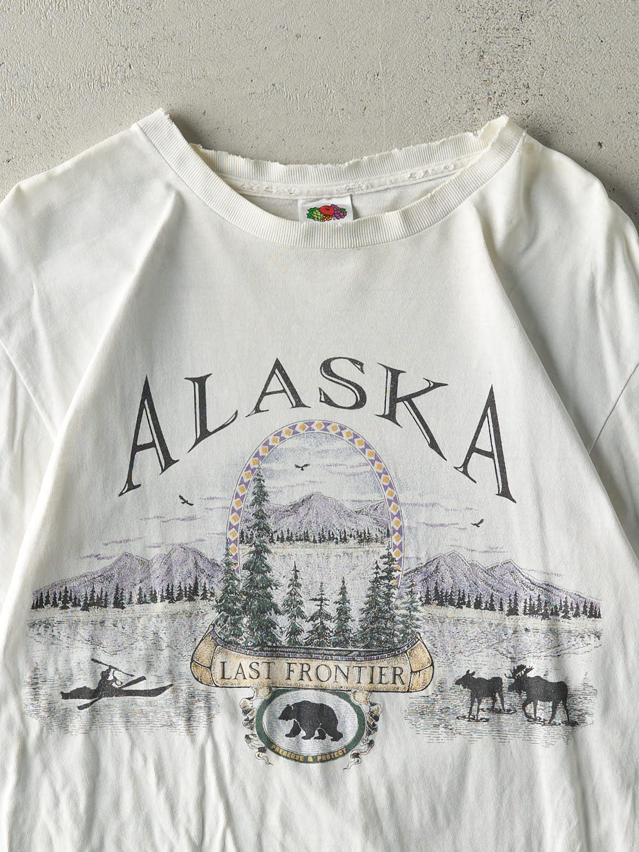 Vintage Y2K White Alaska Tee (S)