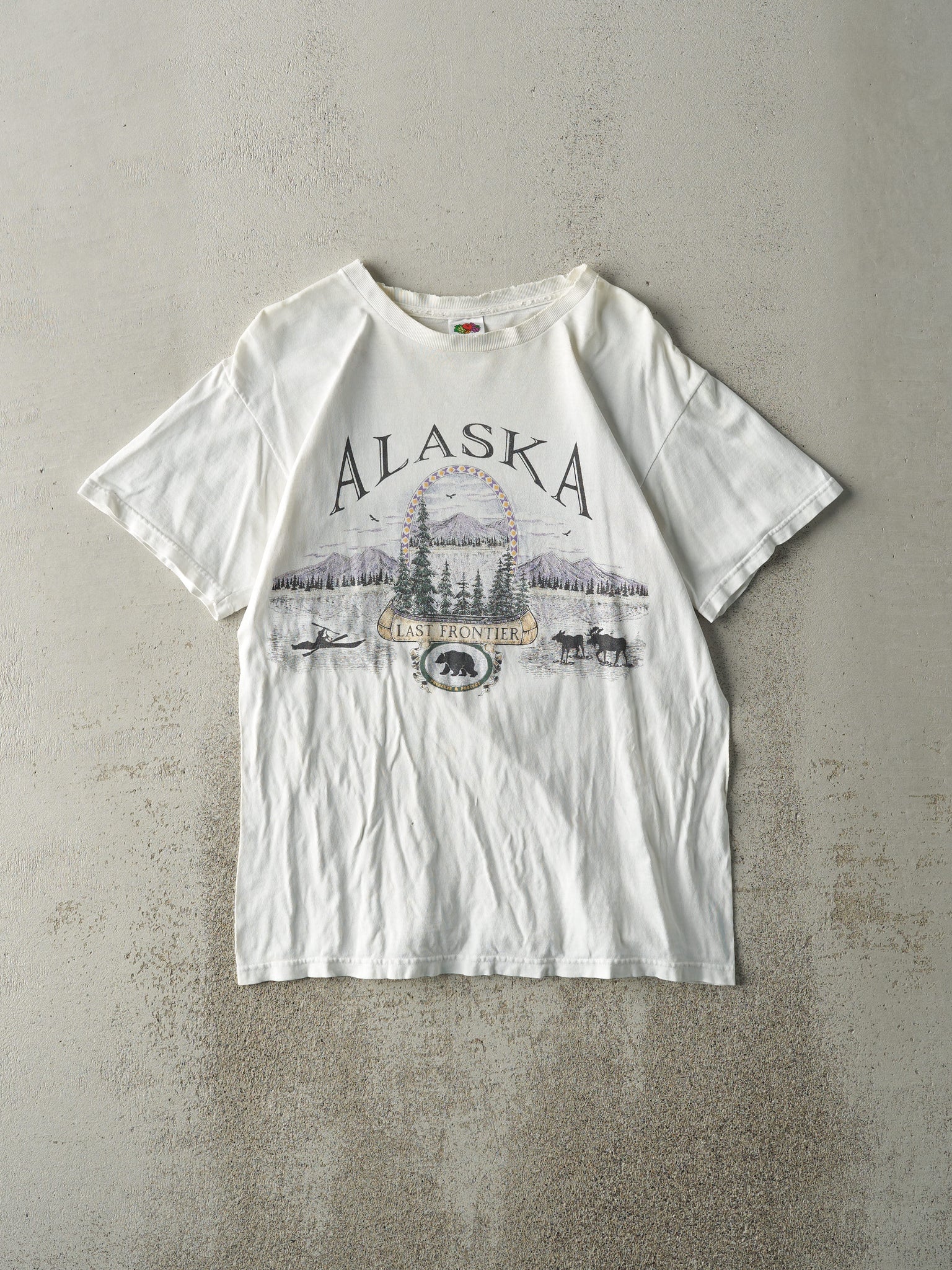 Vintage Y2K White Alaska Tee (S)