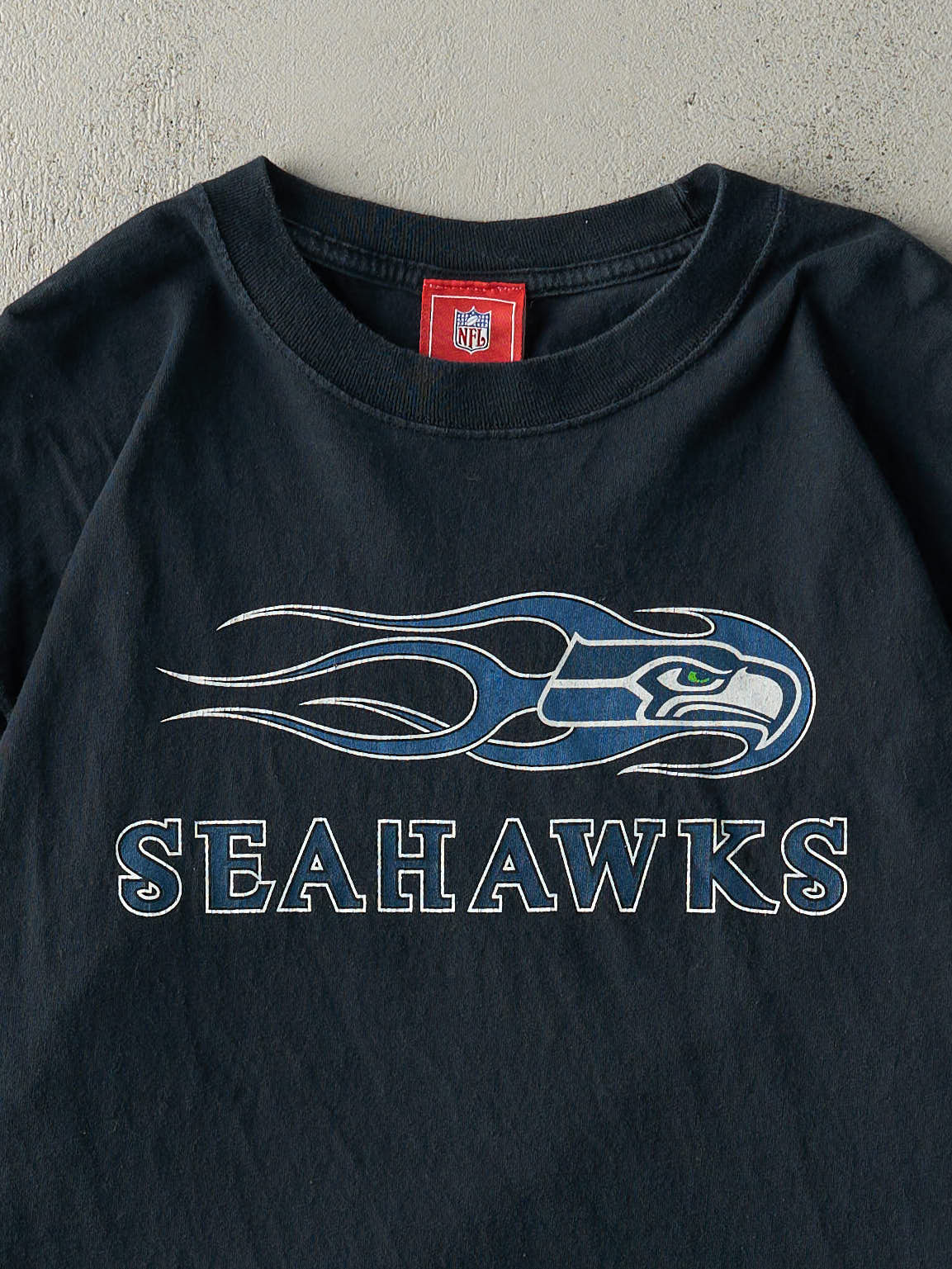 Vintage Y2K Navy Blue Seattle Seahawks Long Sleeve (L)