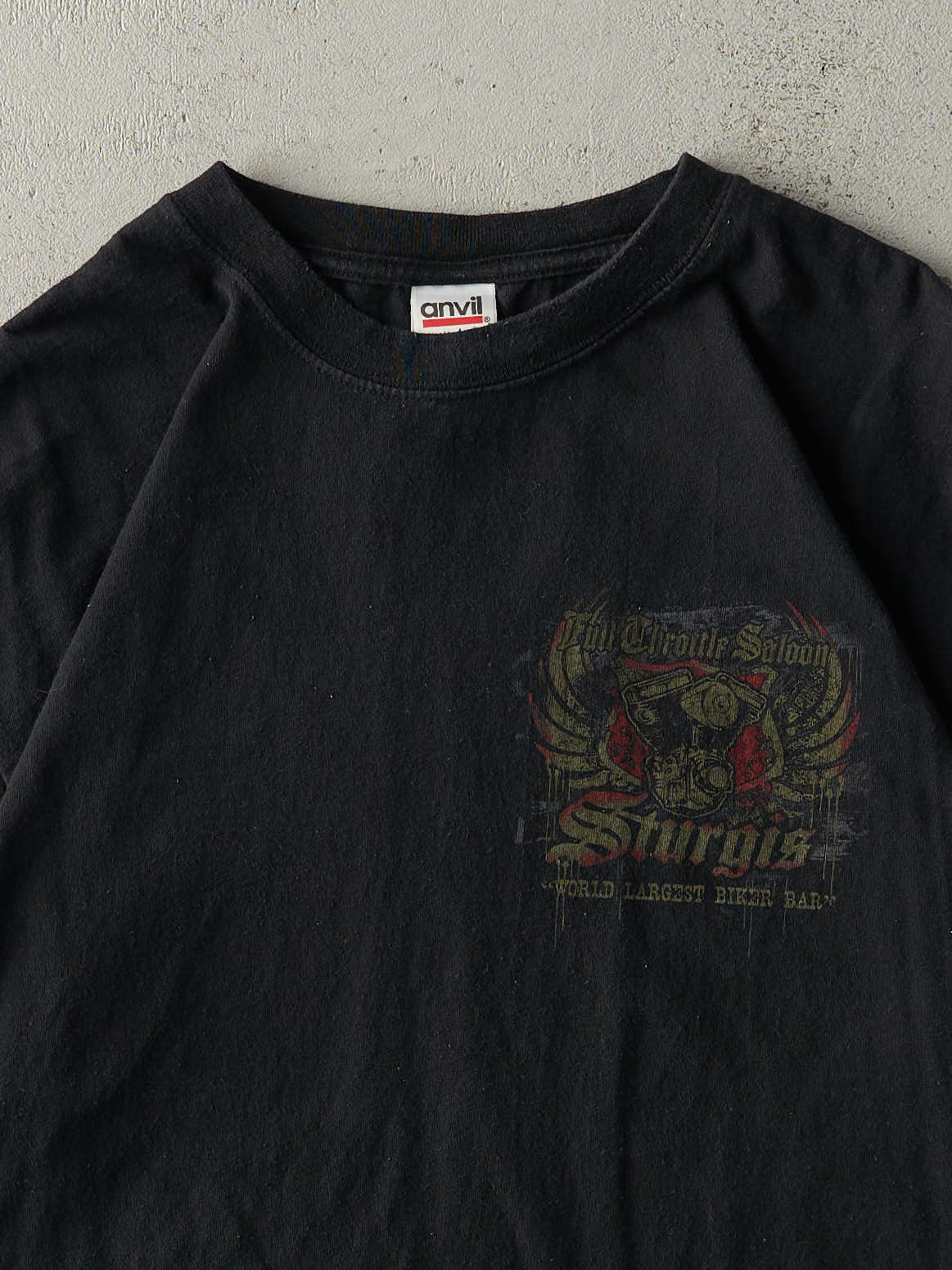 Vintage Y2K Black Sturgis Full Throttle Saloon Tee (M/L)