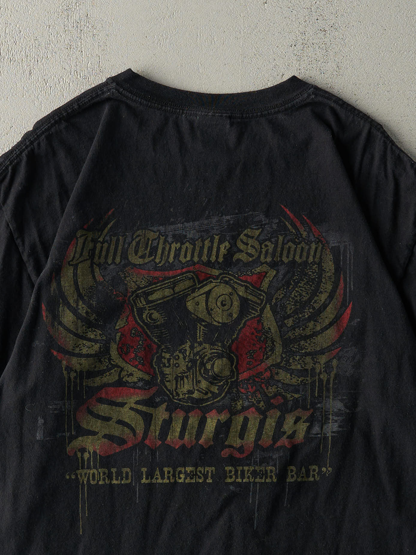 Vintage Y2K Black Sturgis Full Throttle Saloon Tee (M/L)
