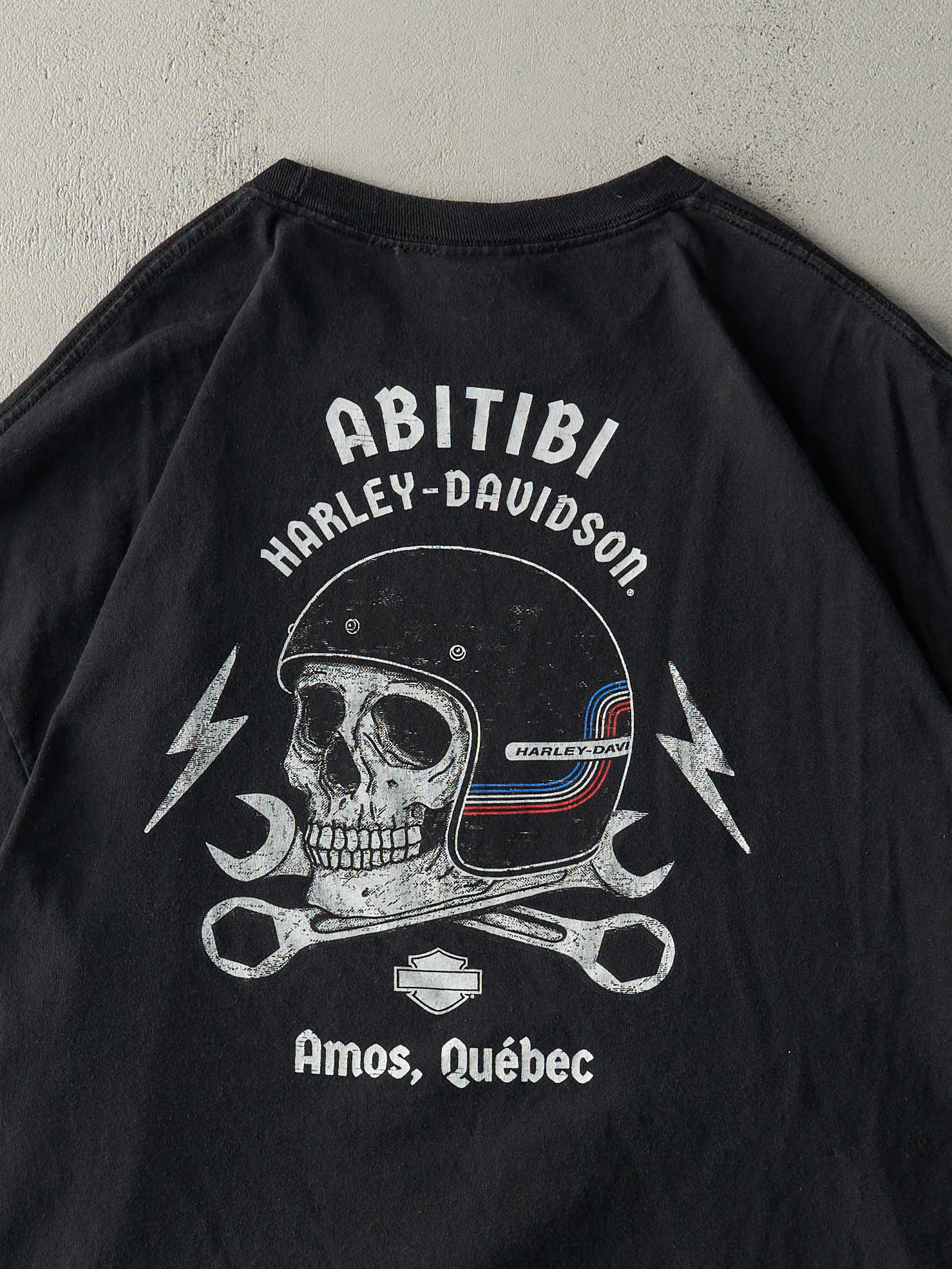 19' Black Amos Quebec Harley Davidson Tee (XXL)