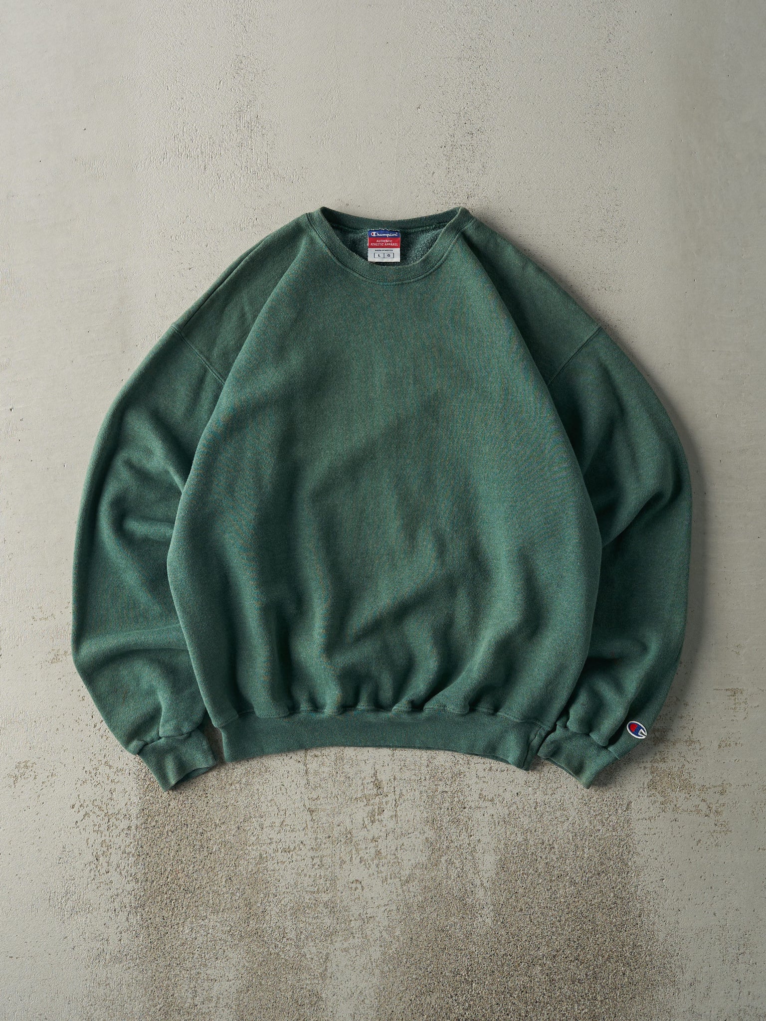 Vintage 90s Green Blank Champion Crewneck (L)