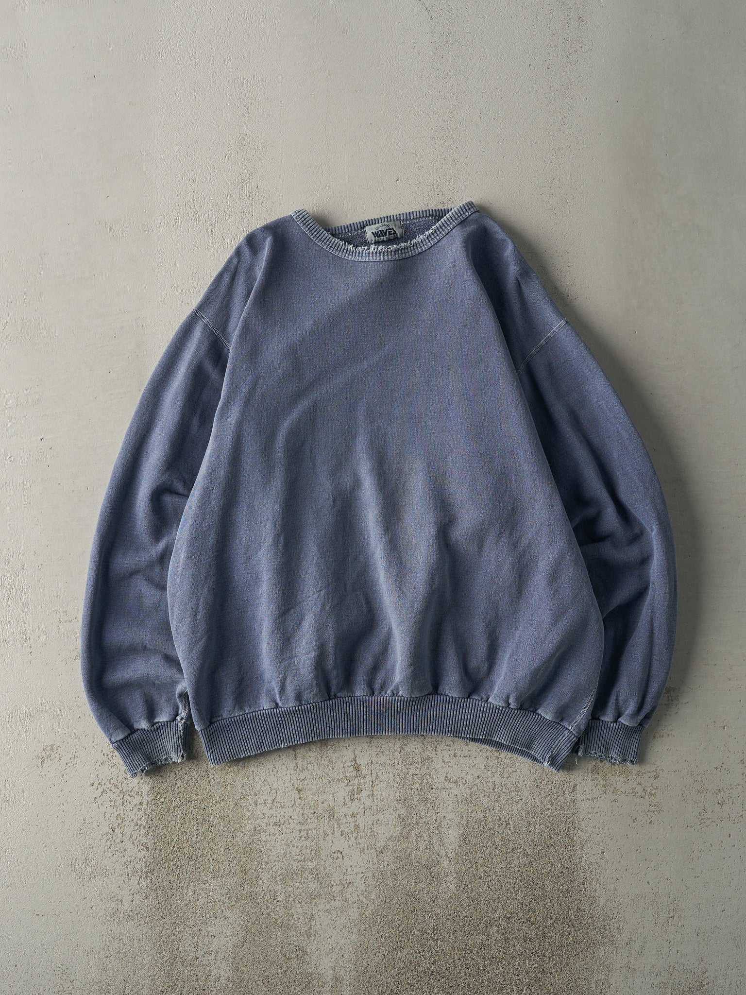 Vintage 90s Washed Blue Blank Crewneck (XL)