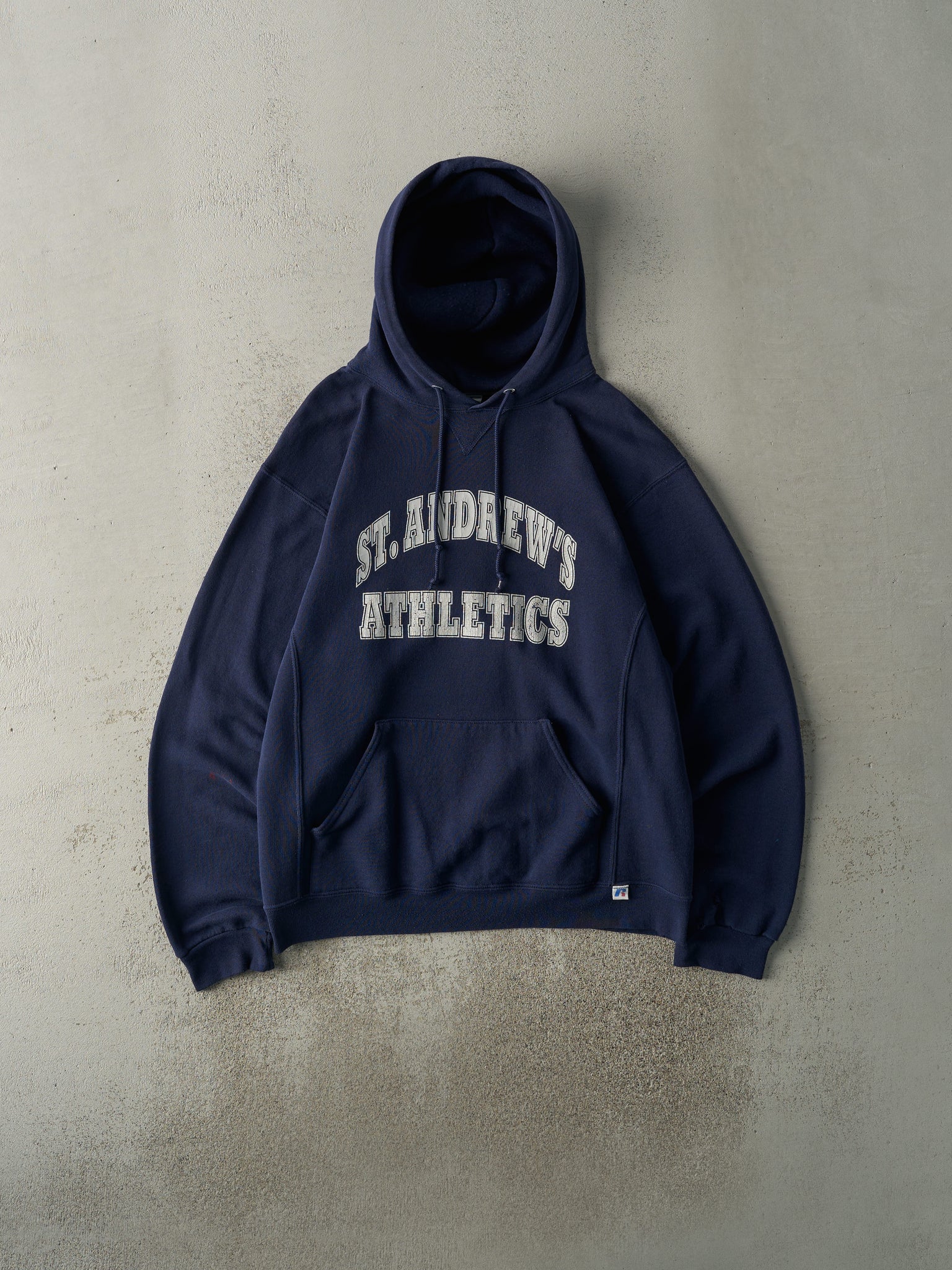 Vintage Y2K Navy Blue St. Andrews Athletics Russell Athletics Hoodie (M)