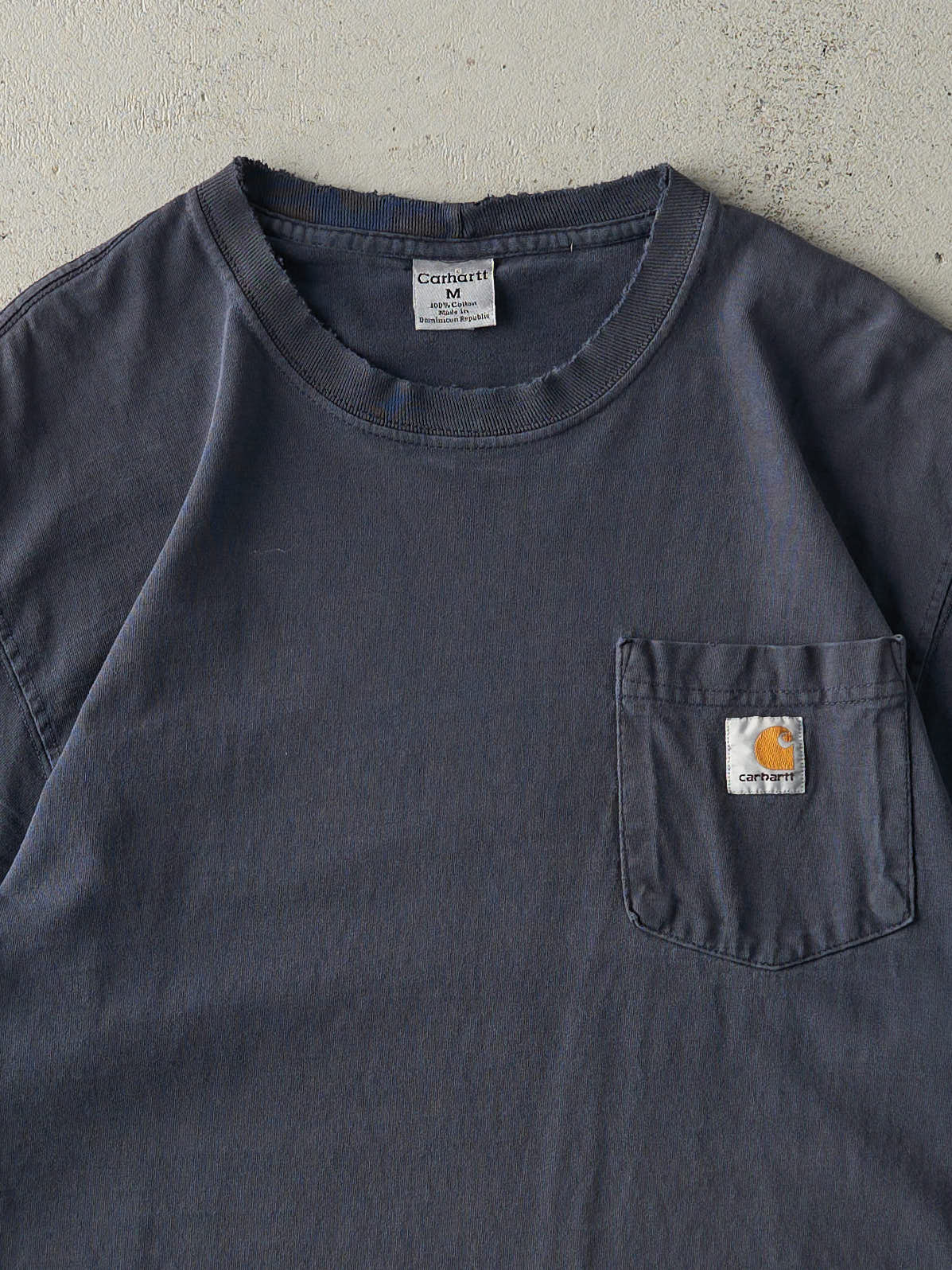 Vintage 90s Navy Blue Carhartt Pocket Tee (M/L)