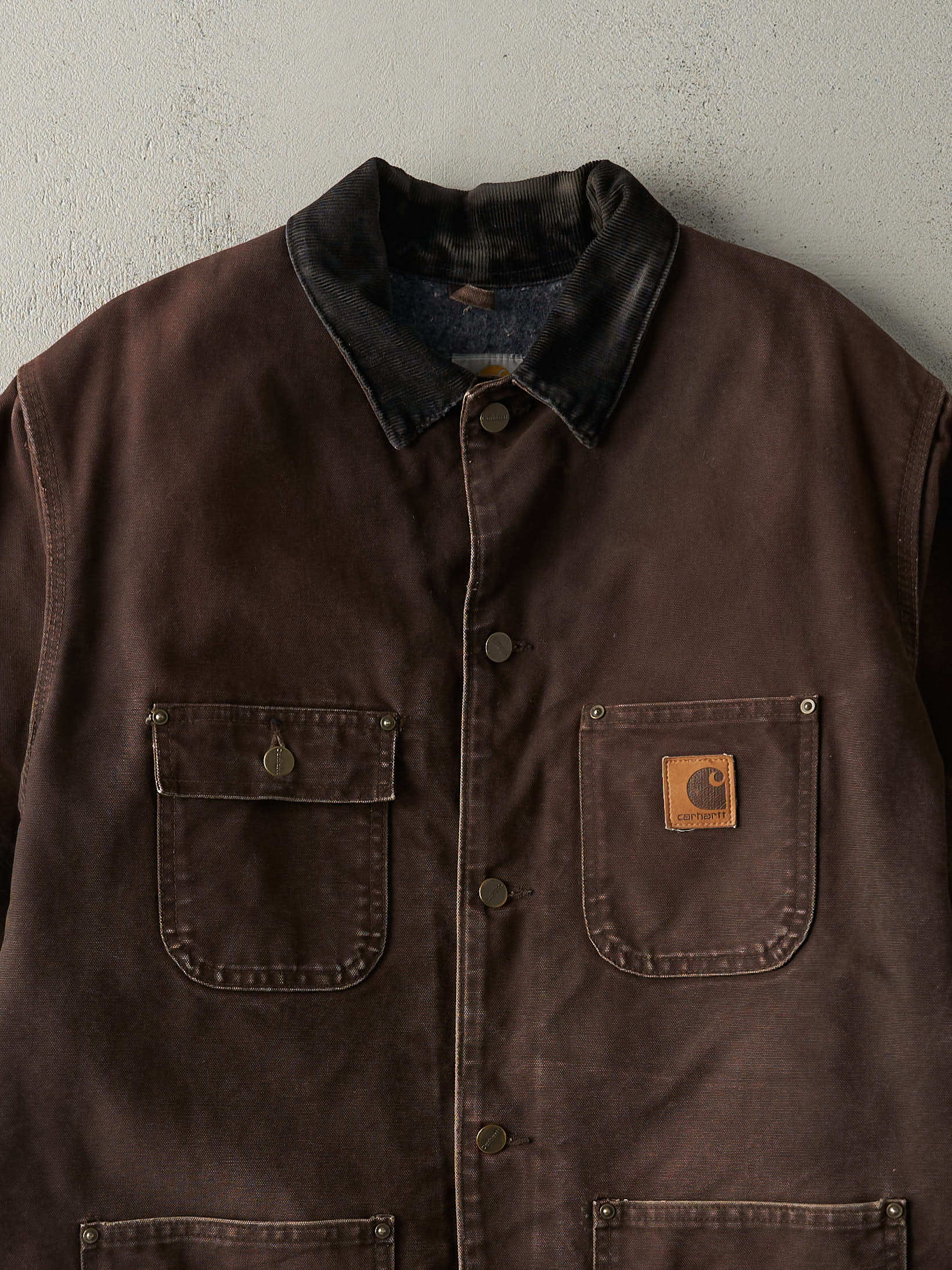 Vintage Y2K Brown Carhartt Blanket Lined Chore Jacket (L)