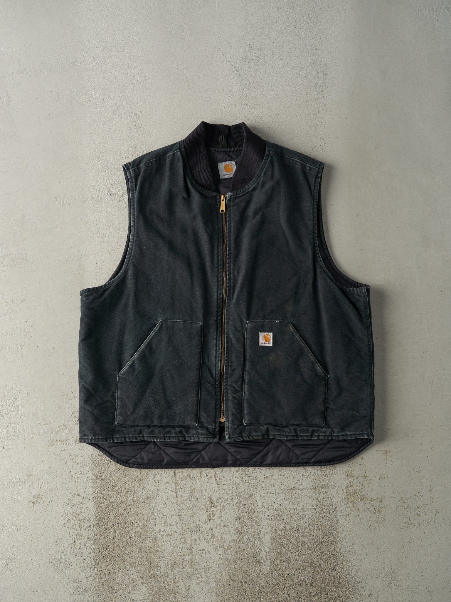 Vintage Y2K Dark Green Carhartt Vest (XL)