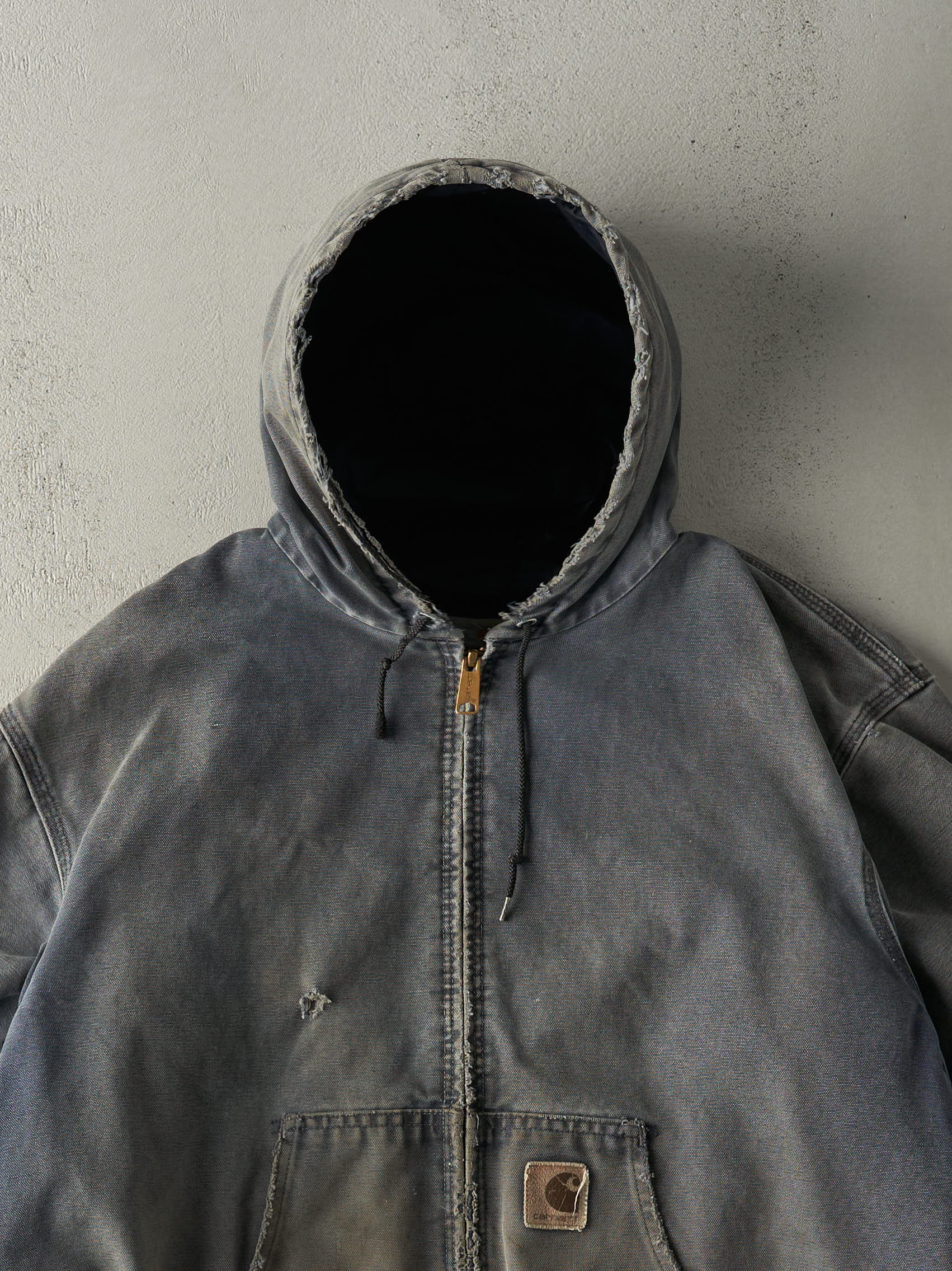 Vintage 90s Navy Blue Carhartt Hooded Workwear Jacket (L/XL)