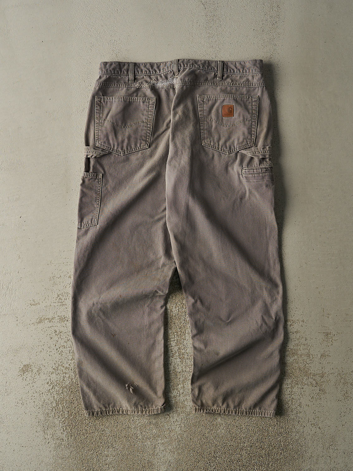 Vintage 90s Faded Grey Carhartt Carpenter Pants (37x29.5)
