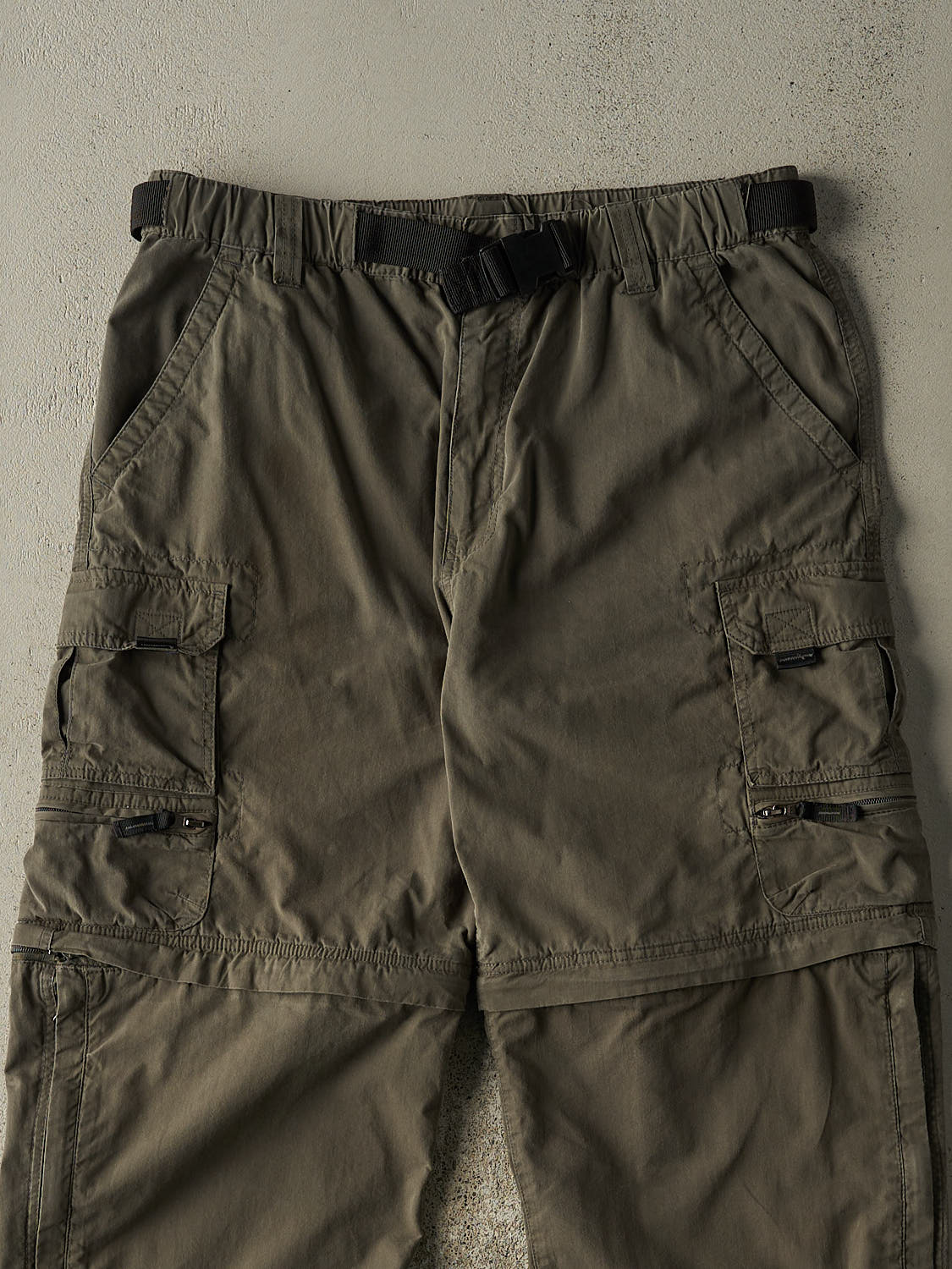 Vintage 90s Green BC Clothing Zip Off Cargo Pants (35x33)