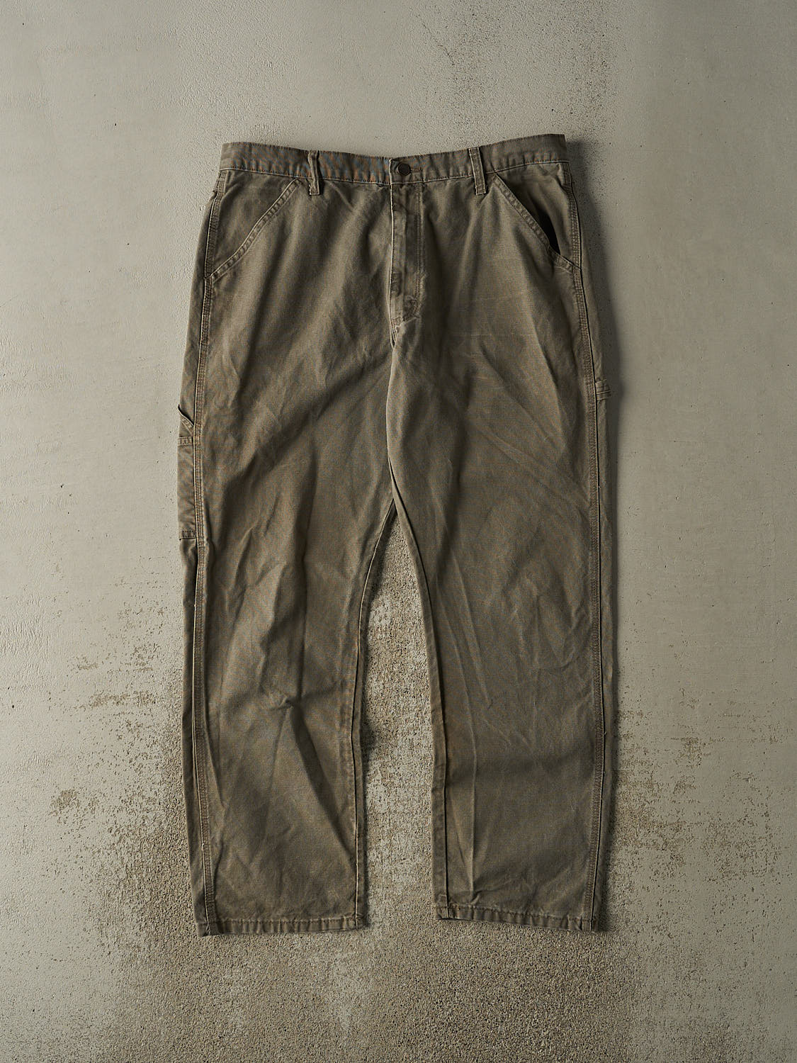 Vintage 90s Faded Brown Rustler Carpenter Pants (37x31)
