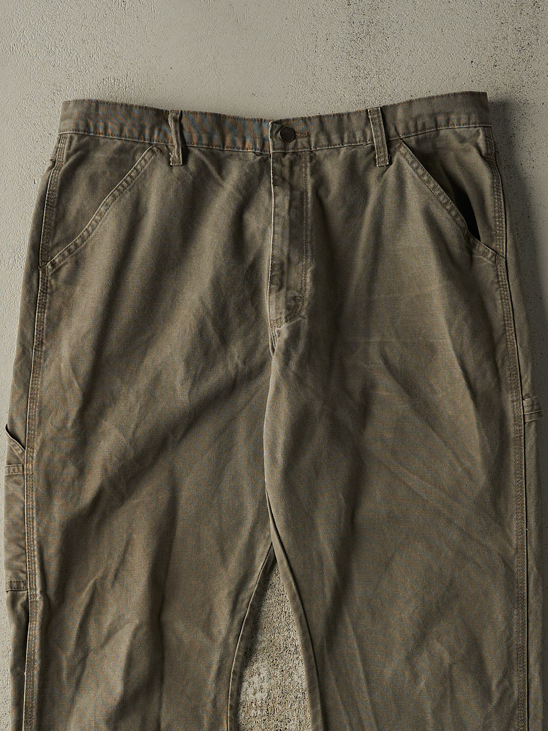 Vintage 90s Faded Brown Rustler Carpenter Pants (37x31)