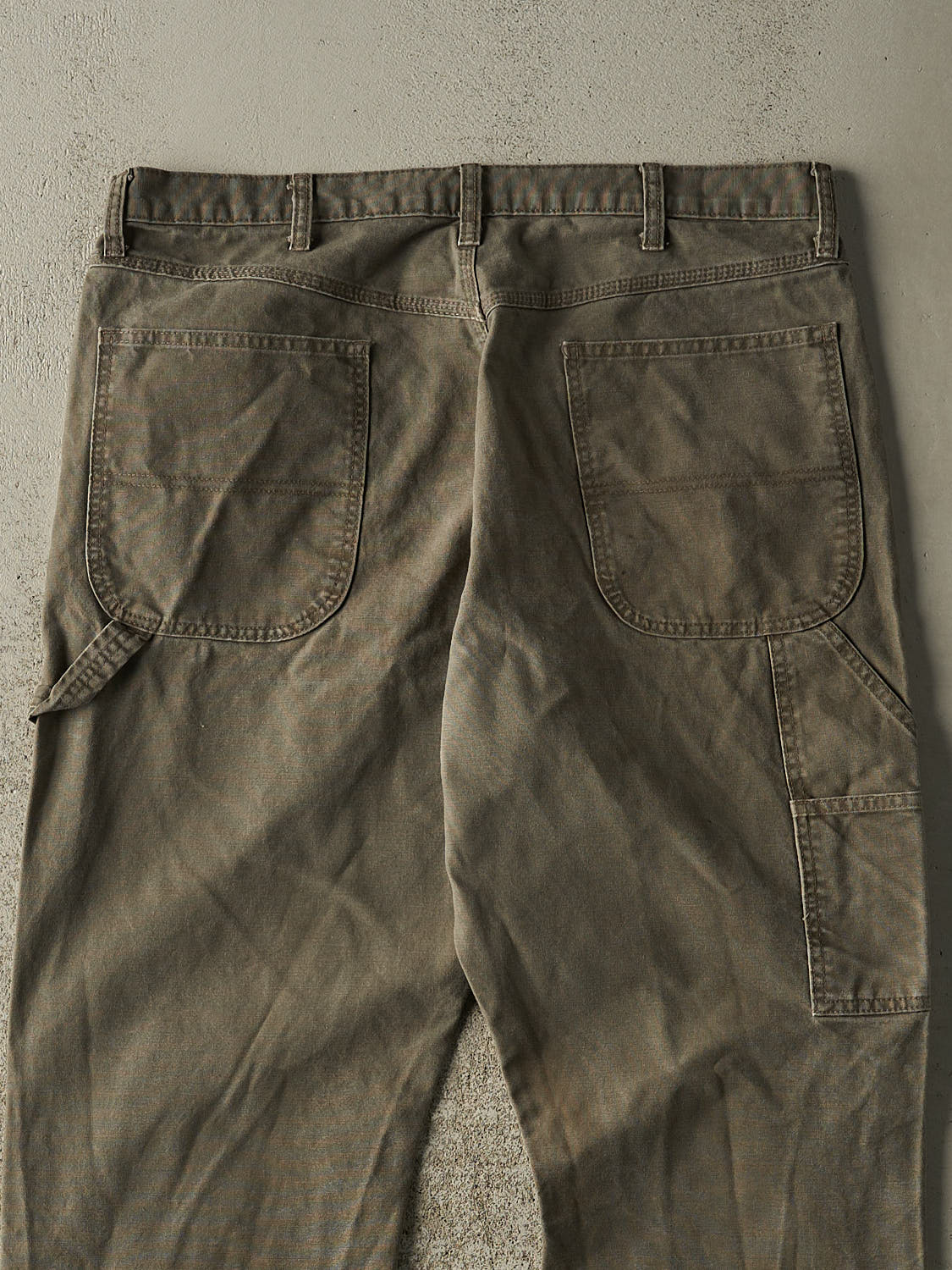Vintage 90s Faded Brown Rustler Carpenter Pants (37x31)