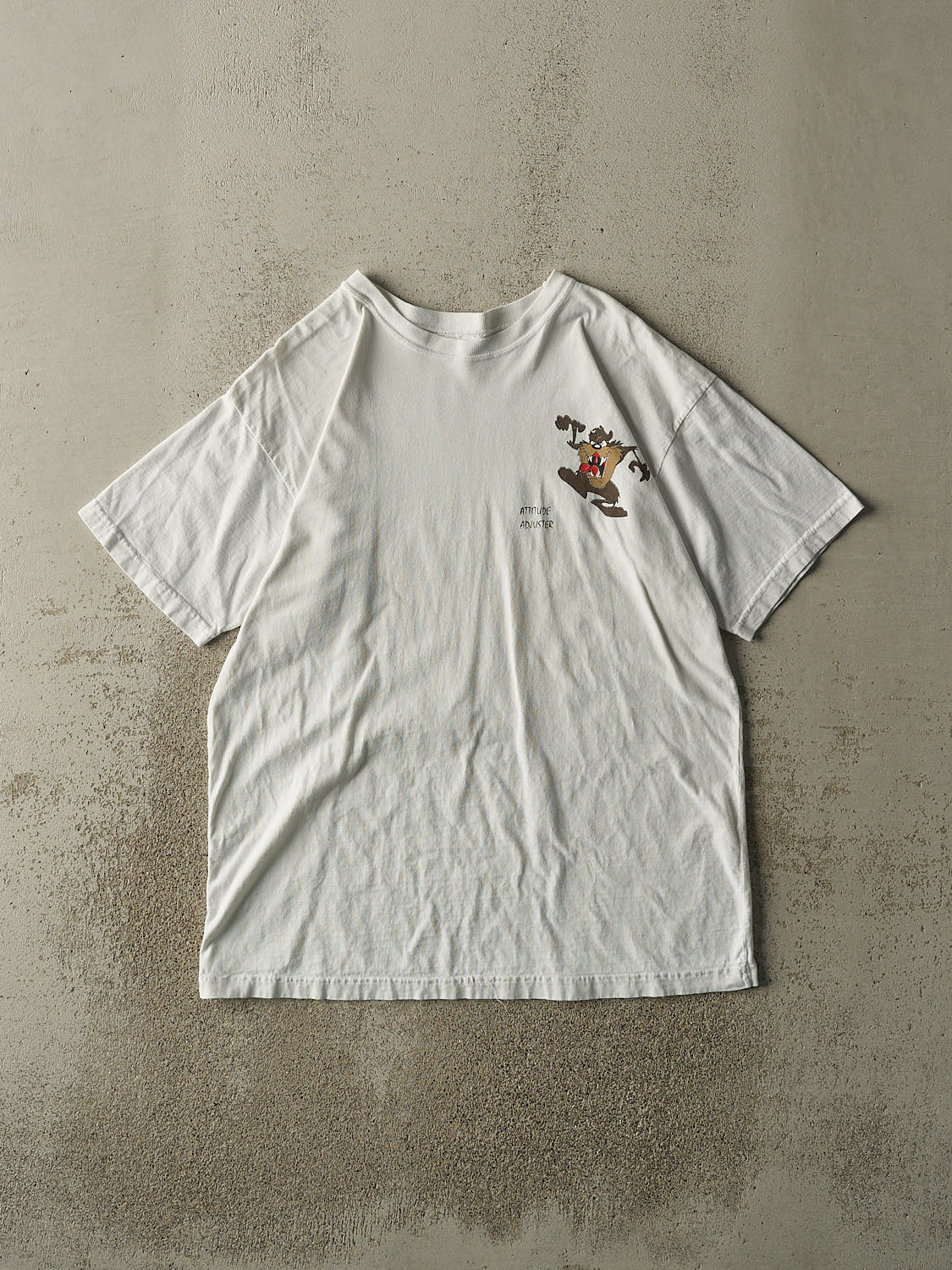 Vintage 90s White Tazmanian Devil Bootleg Tee (L/XL)