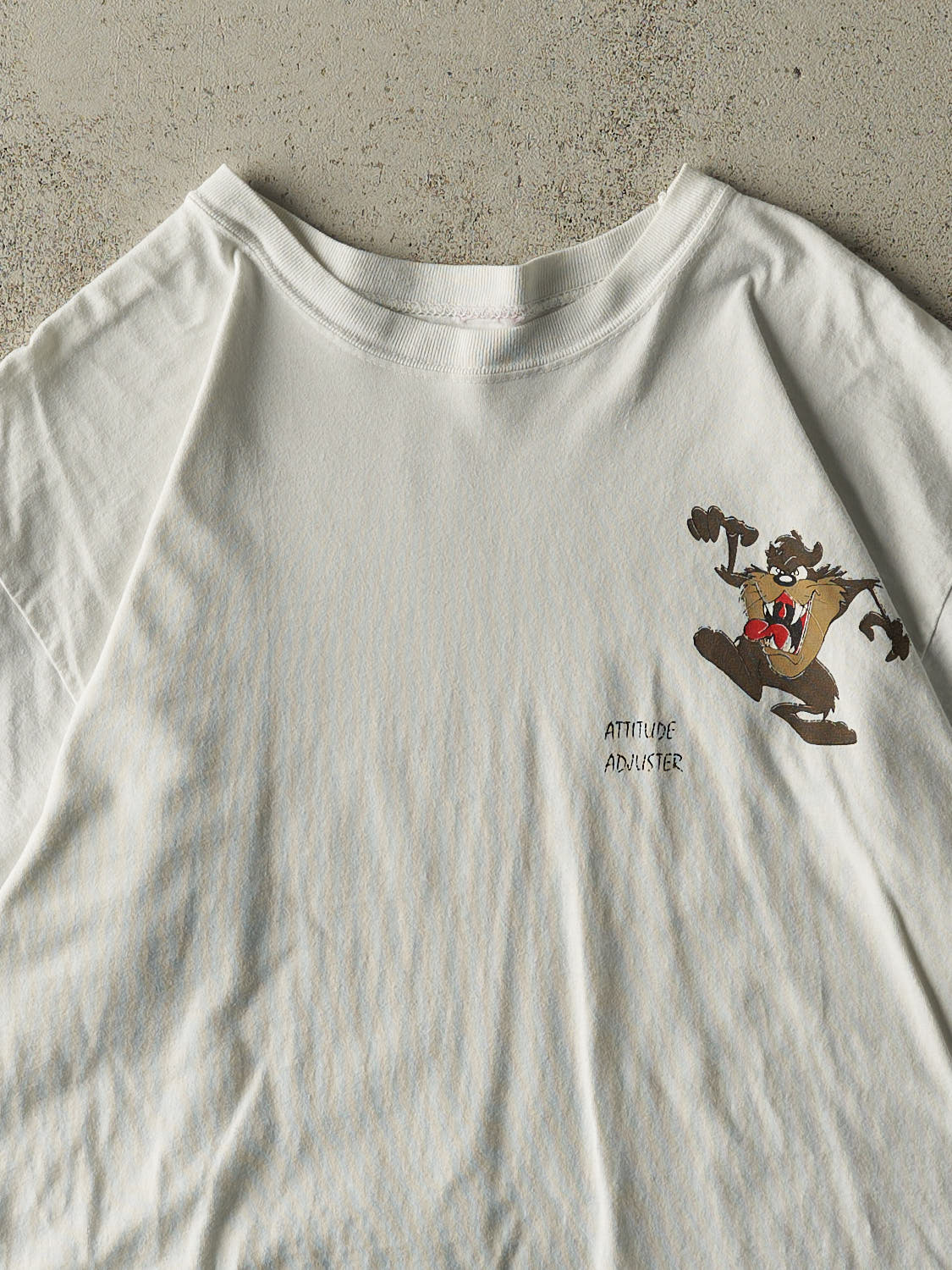 Vintage 90s White Tazmanian Devil Bootleg Tee (L/XL)