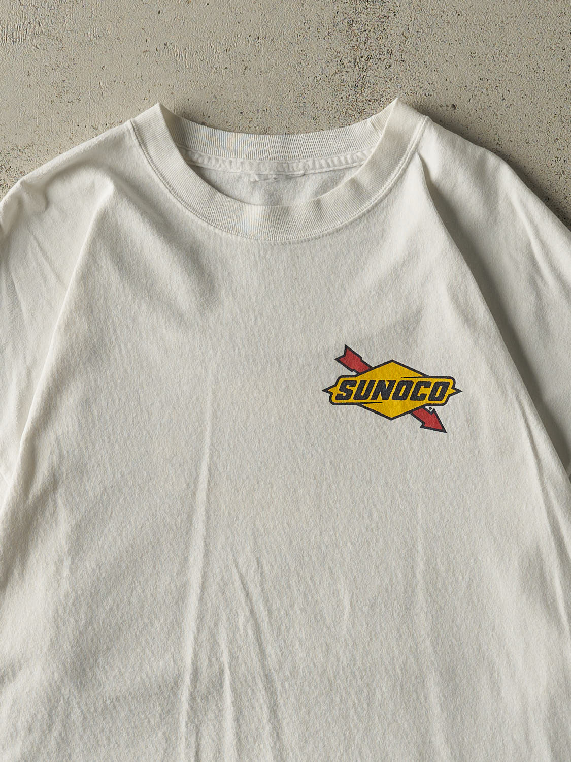 Vintage 90s White Sunoco Logo Tee (XL/XXL)