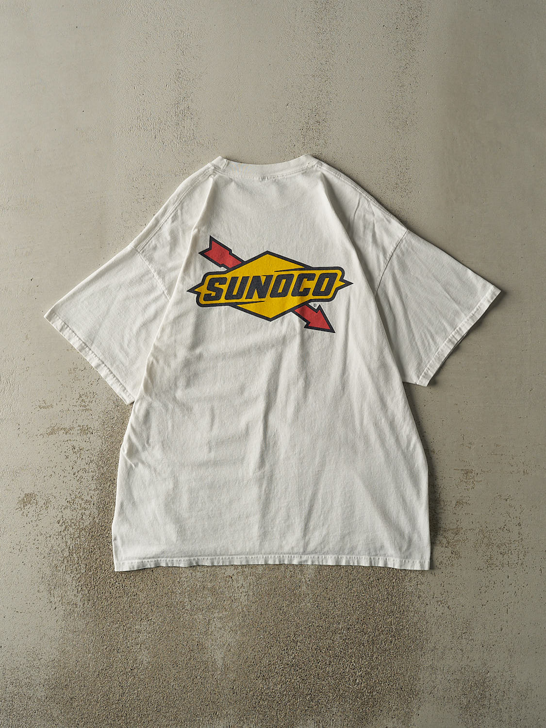 Vintage 90s White Sunoco Logo Tee (XL/XXL)