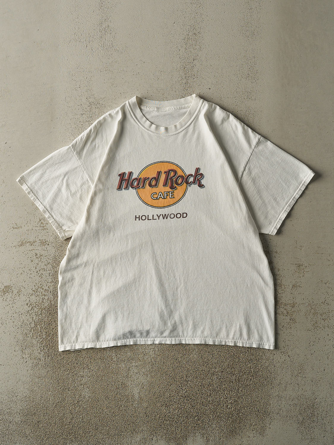 Vintage 90s White Hard Rock Cafe Hollywood Tee (XL/XXL)