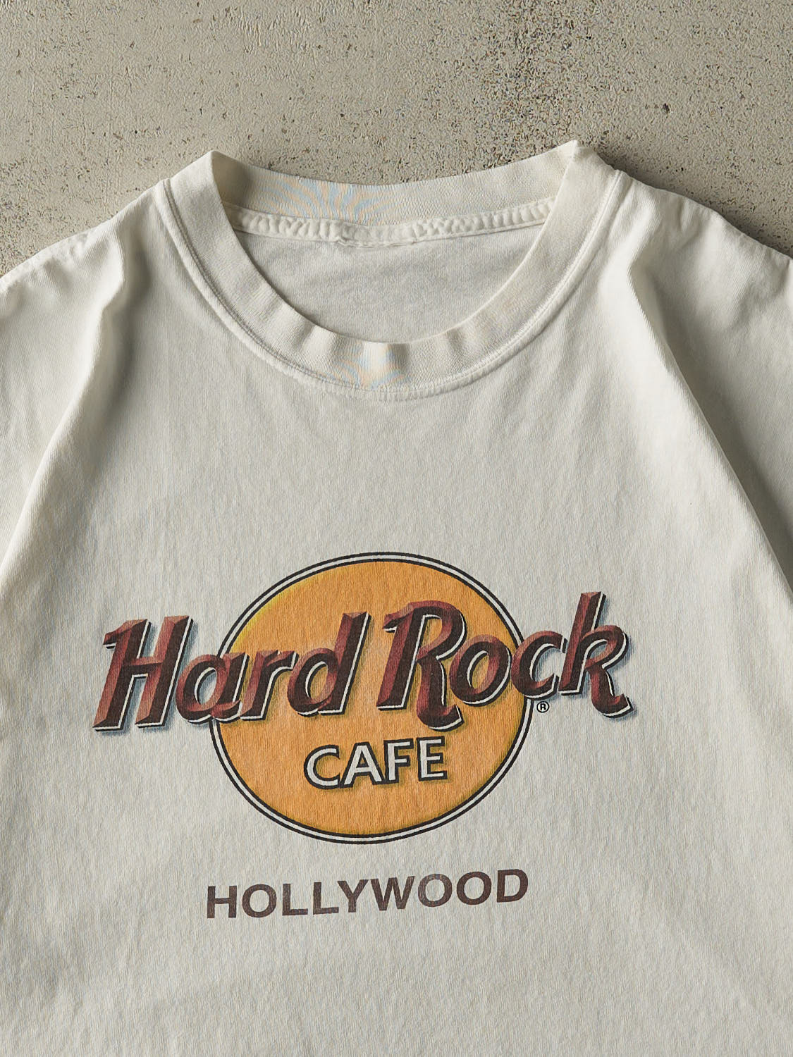 Vintage 90s White Hard Rock Cafe Hollywood Tee (XL/XXL)