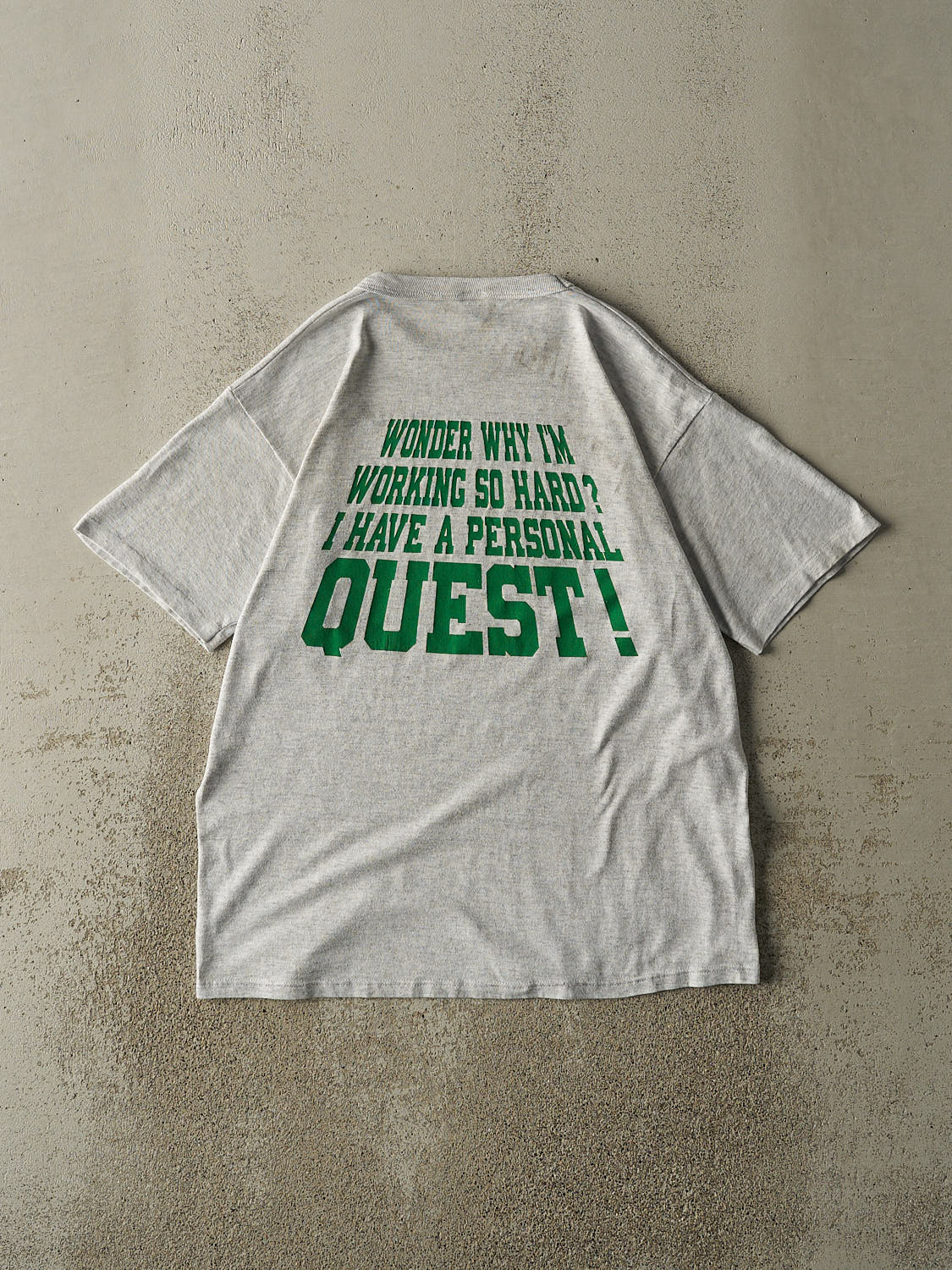 Vintage 80s Heather Grey Tumwater Wrestling Single Stitch Tee (L)