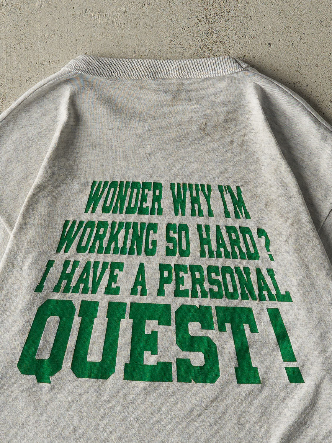 Vintage 80s Heather Grey Tumwater Wrestling Single Stitch Tee (L)