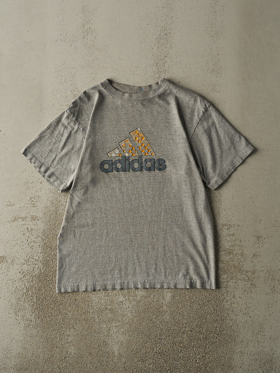 Vintage 90s Grey Adidas Logo Tee (M/L)