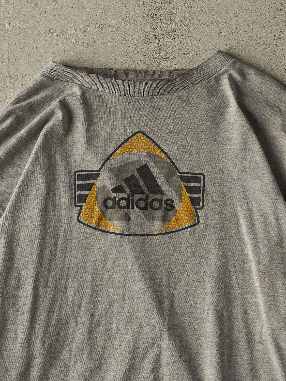 Vintage 90s Grey Adidas Logo Long Sleeve (XL)