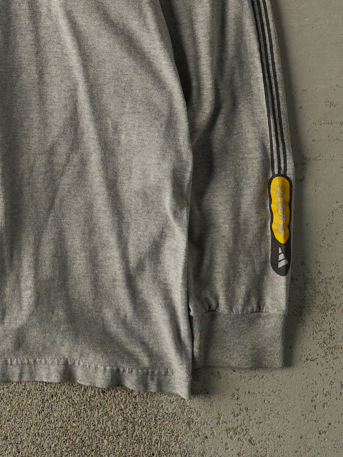 Vintage 90s Grey Adidas Logo Long Sleeve (XL)
