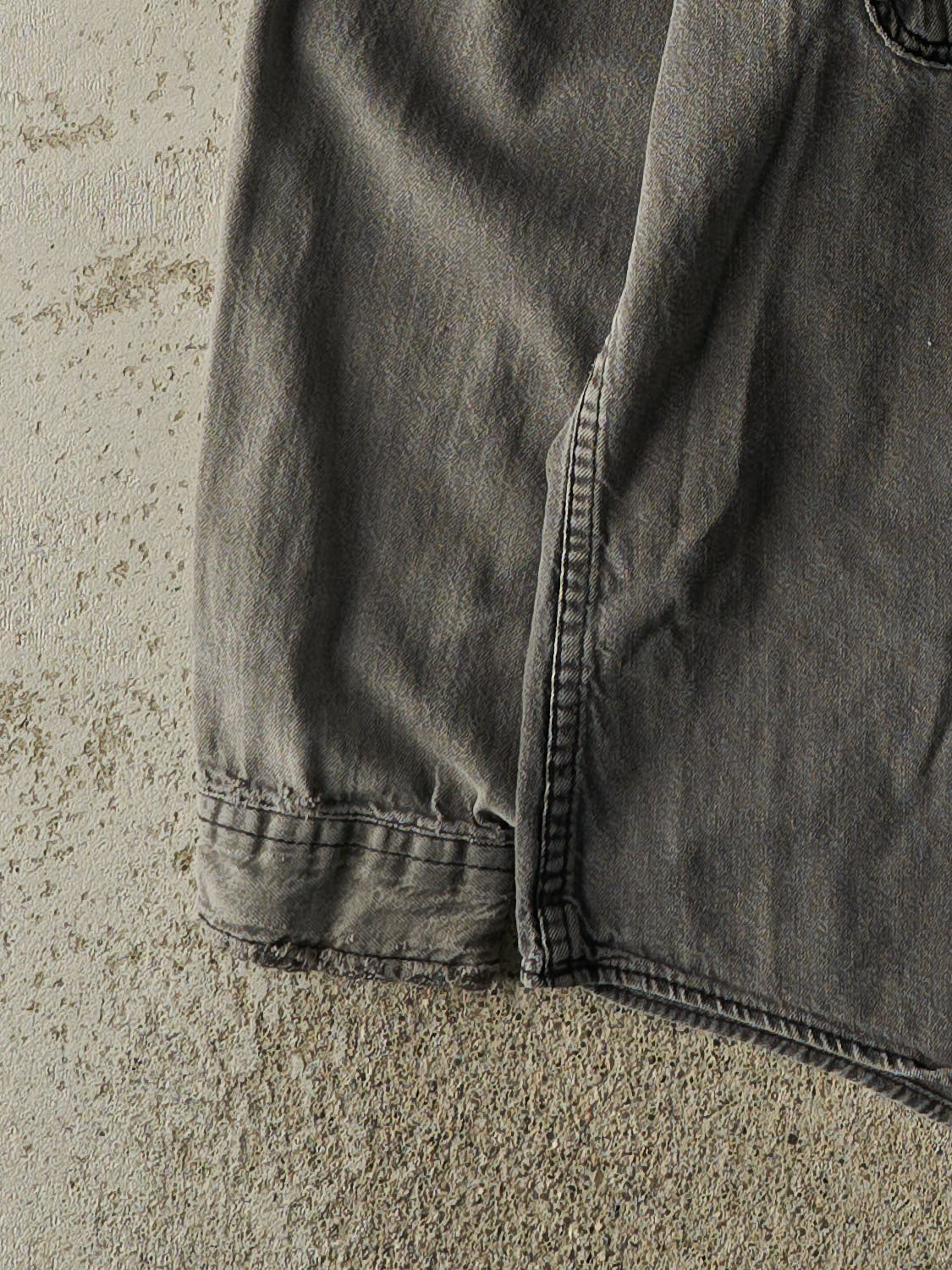 Vintage 90s Washed Charcoal Grey Levi's Long Sleeve Button Up (XL/XXL)