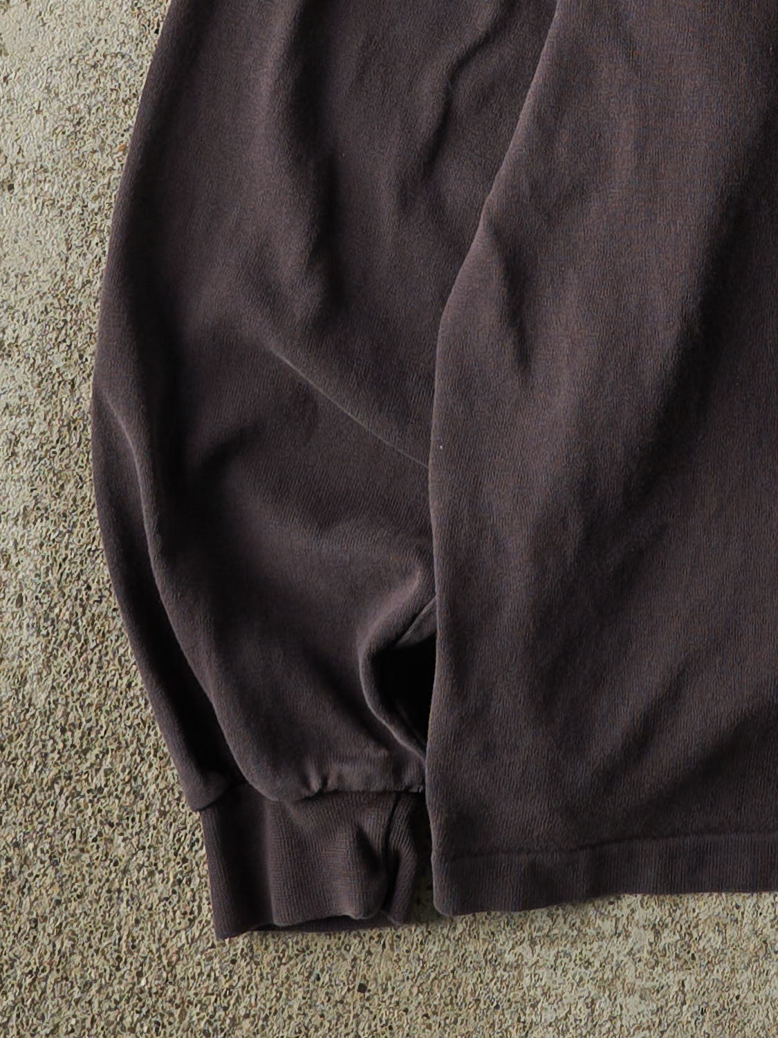 Vintage 90s Charcoal Grey Quarter Button Long Sleeve (L/XL)