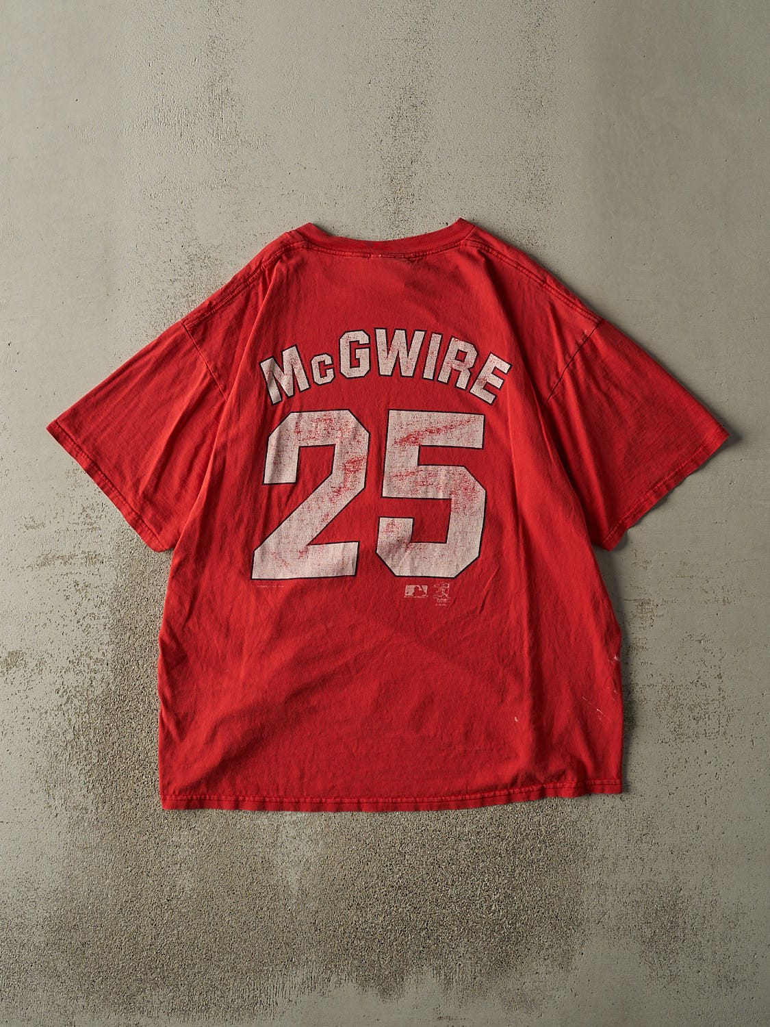 Vintage 98' Red St. Louis Cardinals #25 Mark McGwire Player Tee (XL/XXL)