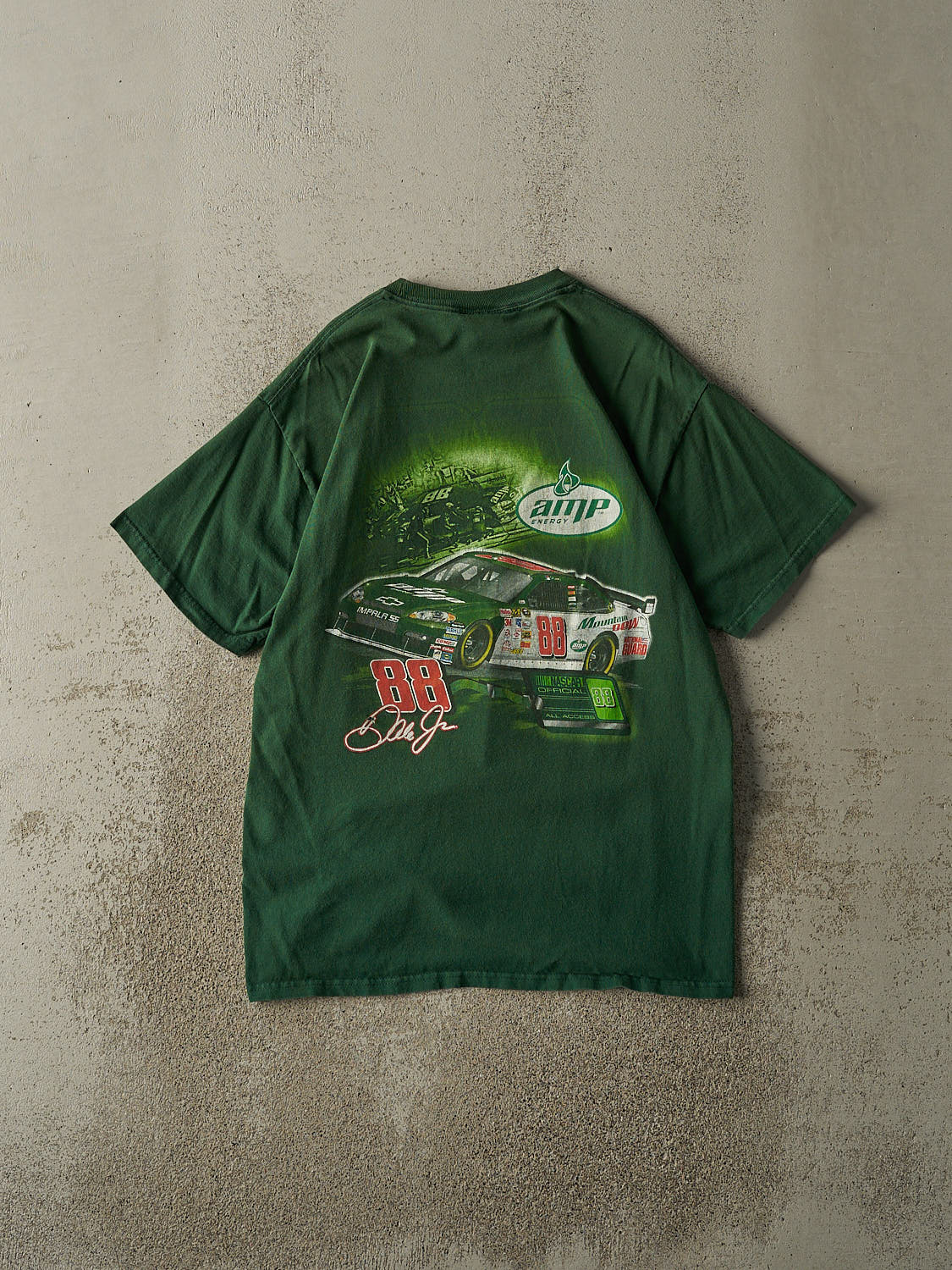 Vintage Y2K Green Dale Earnhardt Jr. Nascar Racing Tee (M/L)