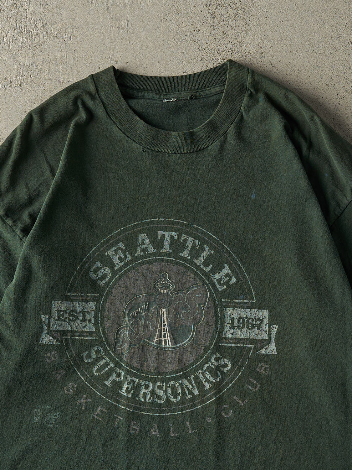 Vintage Y2K Green Seattle Supersonics Single Stitch Tee (XL/XXL)