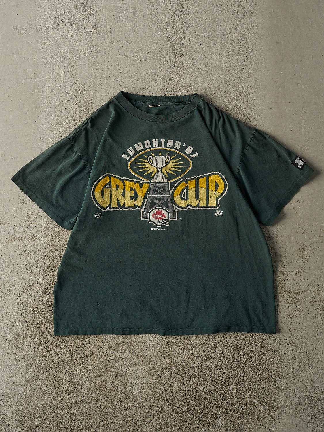 Vintage 97' Green Edmonton Eskimo's CFL Grey Cup Tee (L/XL)