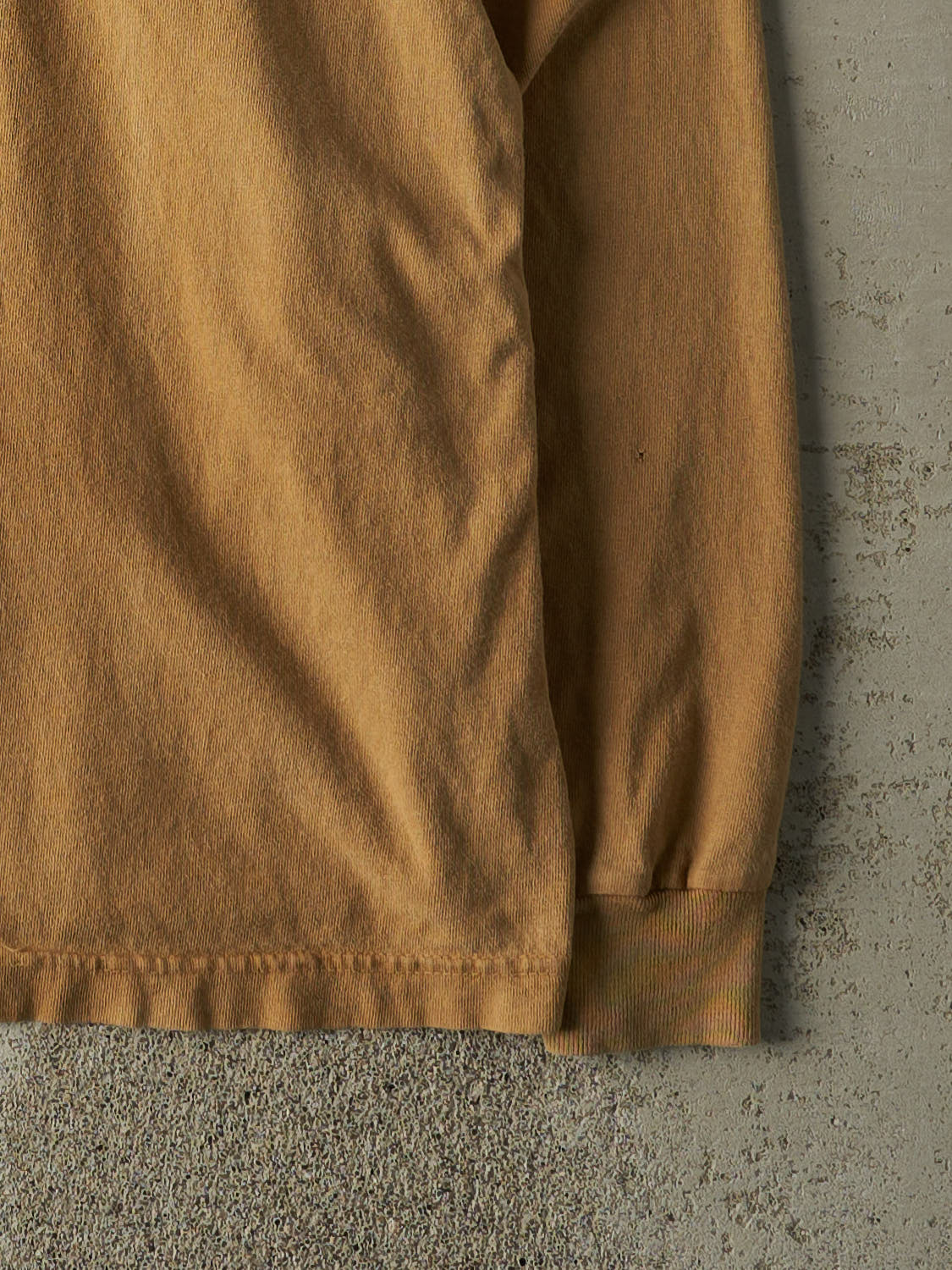 Vintage 90s Beige Quarter Button Long Sleeve (XXL/XXXL)