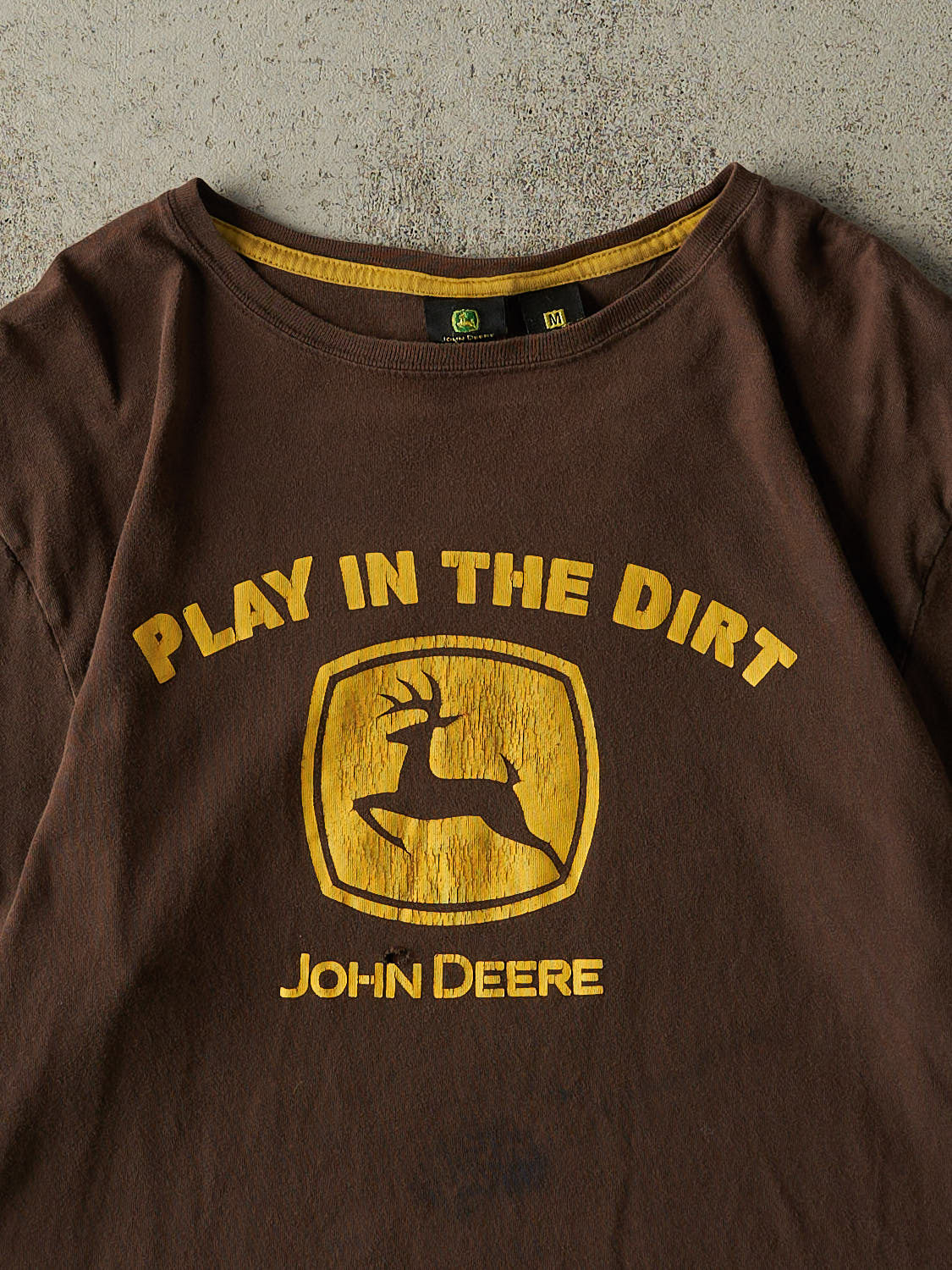 Vintage Y2K Brown John Deere Logo Tee (M/L)