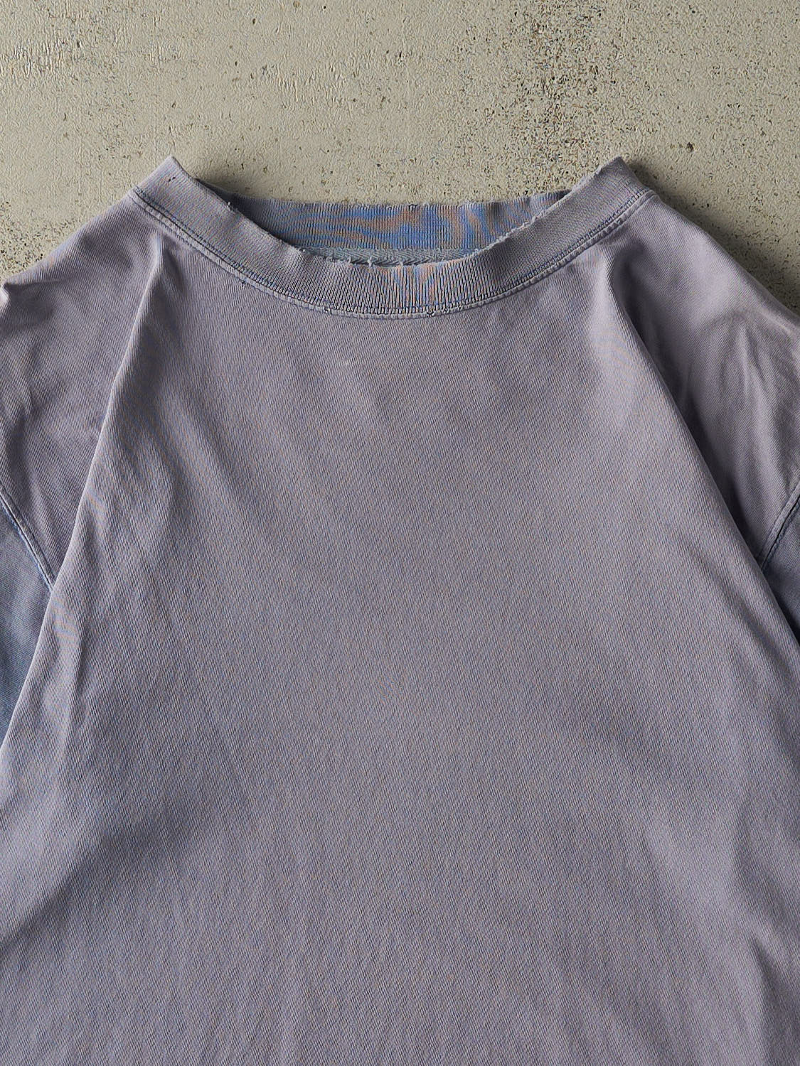 Vintage 90s Sun Faded Blue Blank Tee (L/XL)