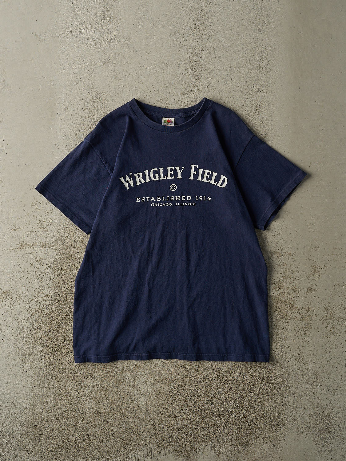 Vintage Y2K Navy Blue Wrigley Field Tee (M/L)