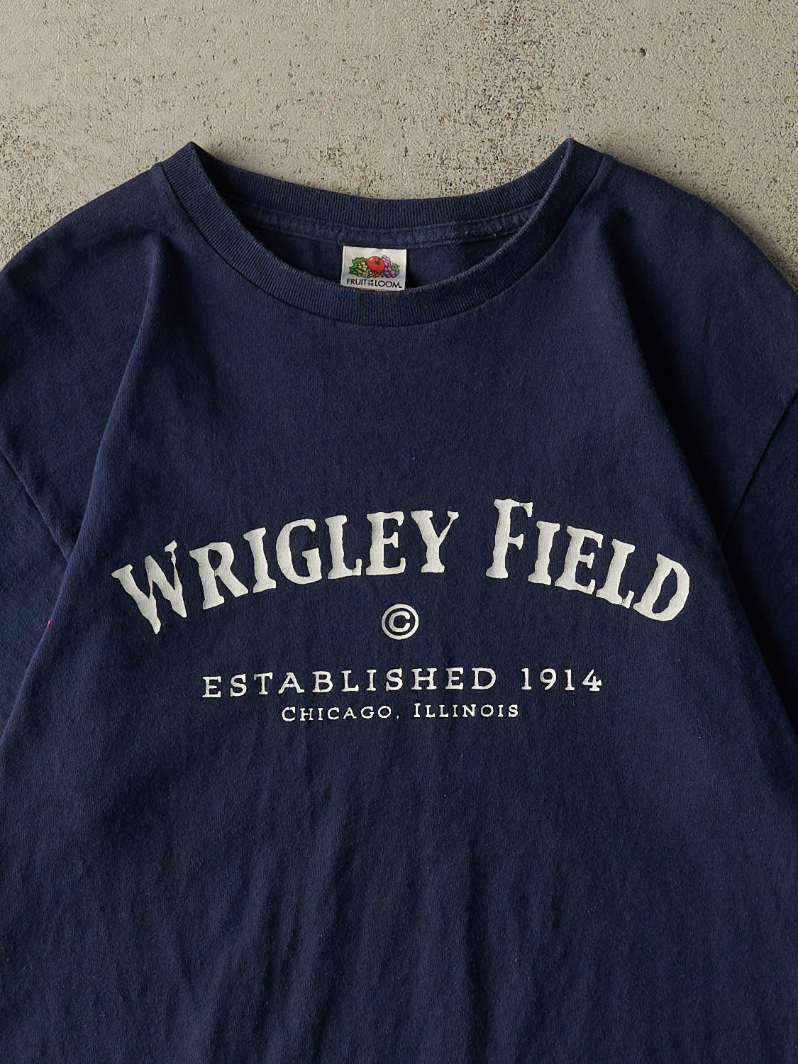 Vintage Y2K Navy Blue Wrigley Field Tee (M/L)