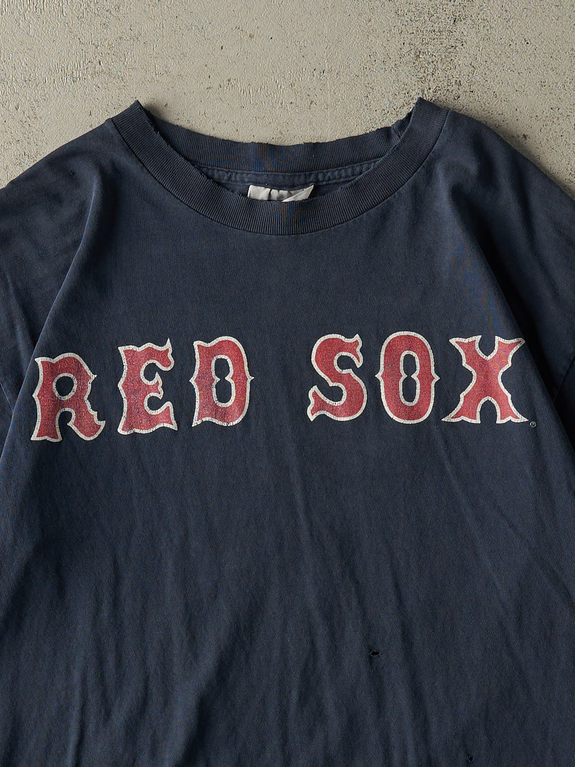Vintage 00' Faded Navy Blue Boston Red Sox #5 Nomar Garciaparra Tee (L/XL)