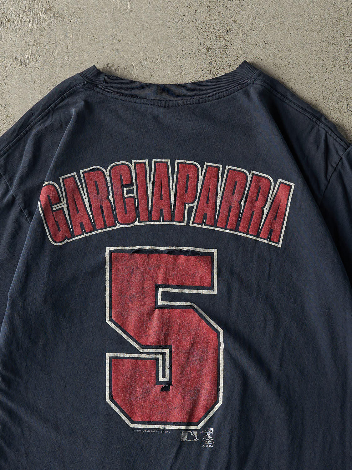 Vintage 00' Faded Navy Blue Boston Red Sox #5 Nomar Garciaparra Tee (L/XL)