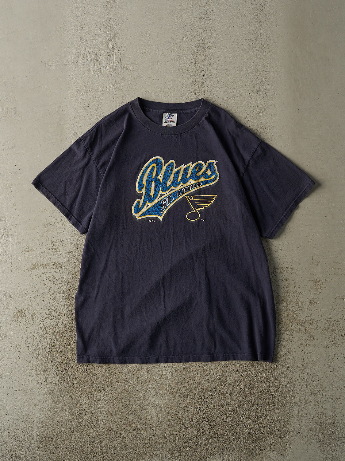 Vintage 90s Navy Blue St. Louis Blues Tee (XL)