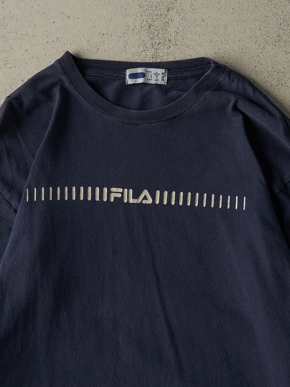 Vintage 90s Navy Blue Fila Long Sleeve (L/XL)