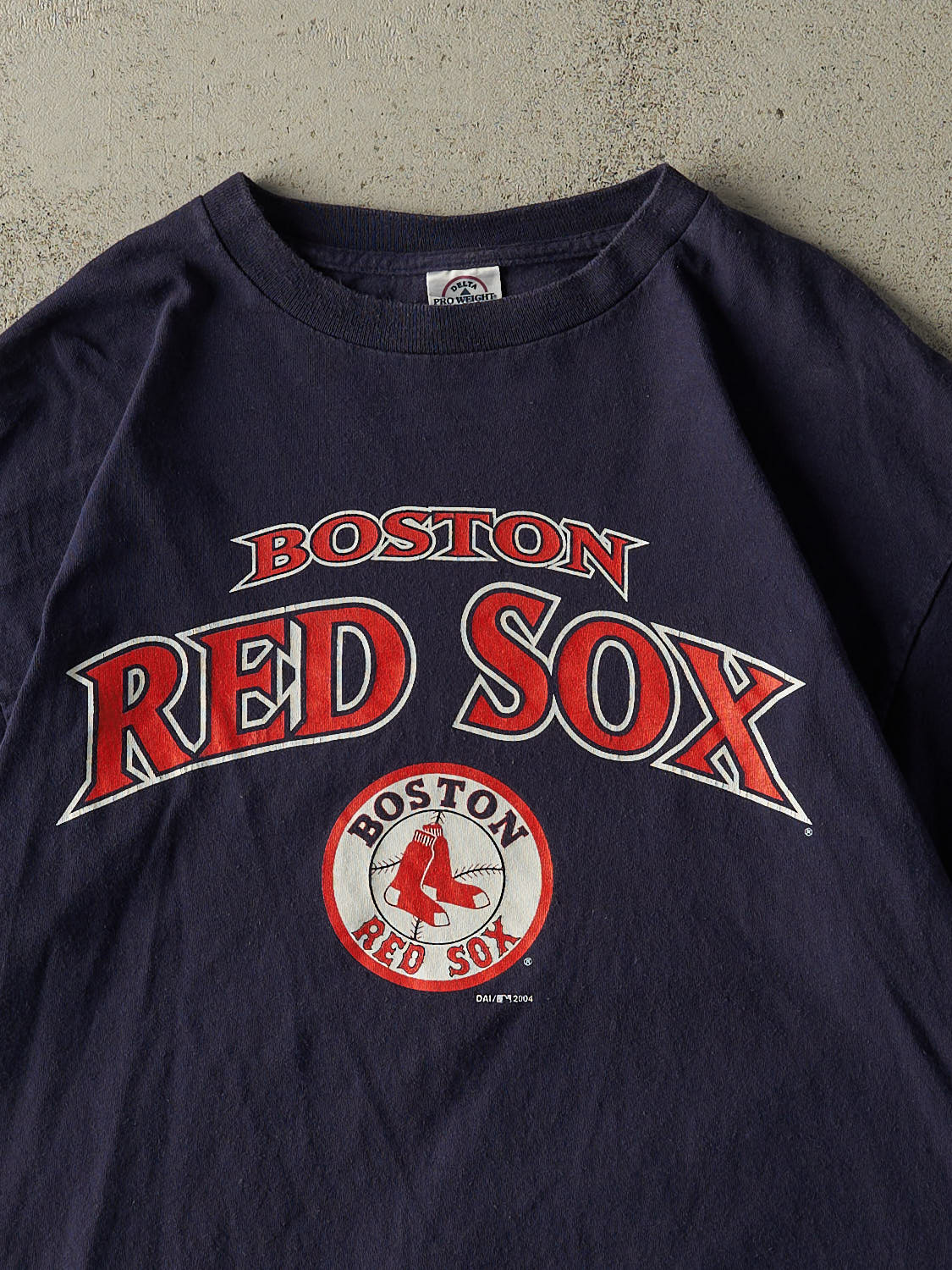 Vintage 04' Navy Blue Boston Red Sox Tee (L)