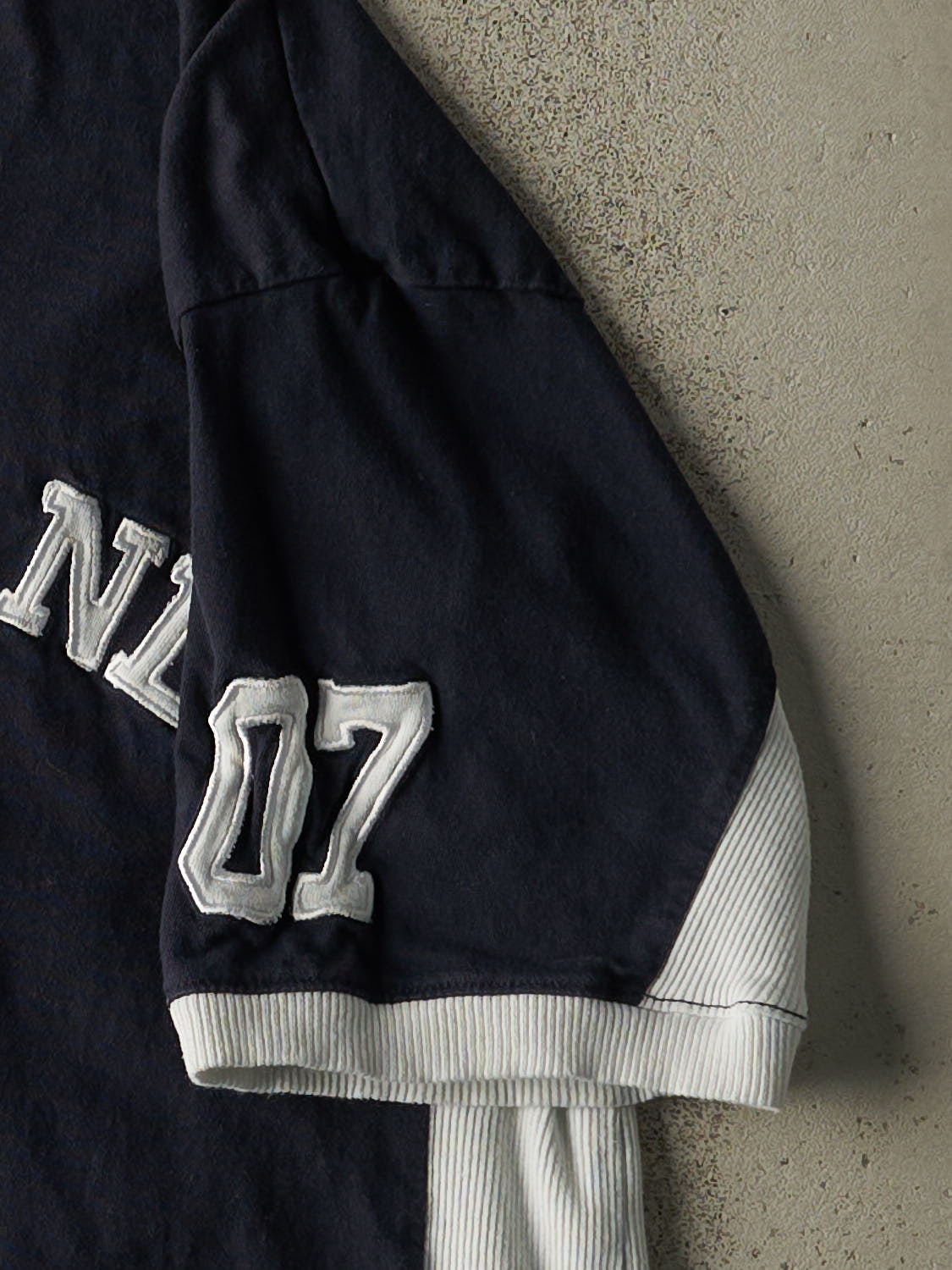 Vintage Y2K Navy Blue Scotland Embroidered Tee (S/M)