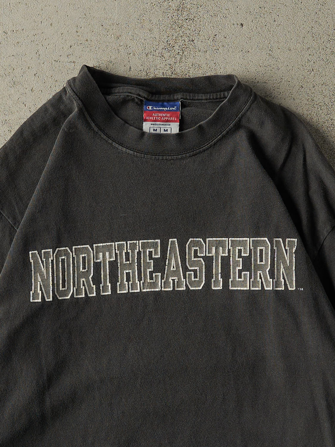 Vintage 90s Faded Black Northeastern Long Sleeve (S/M)
