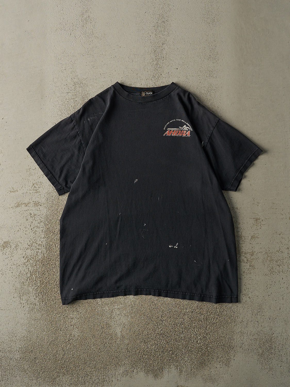 Vintage 90s Faded Black AHDRA Racing Tee (L/XL)