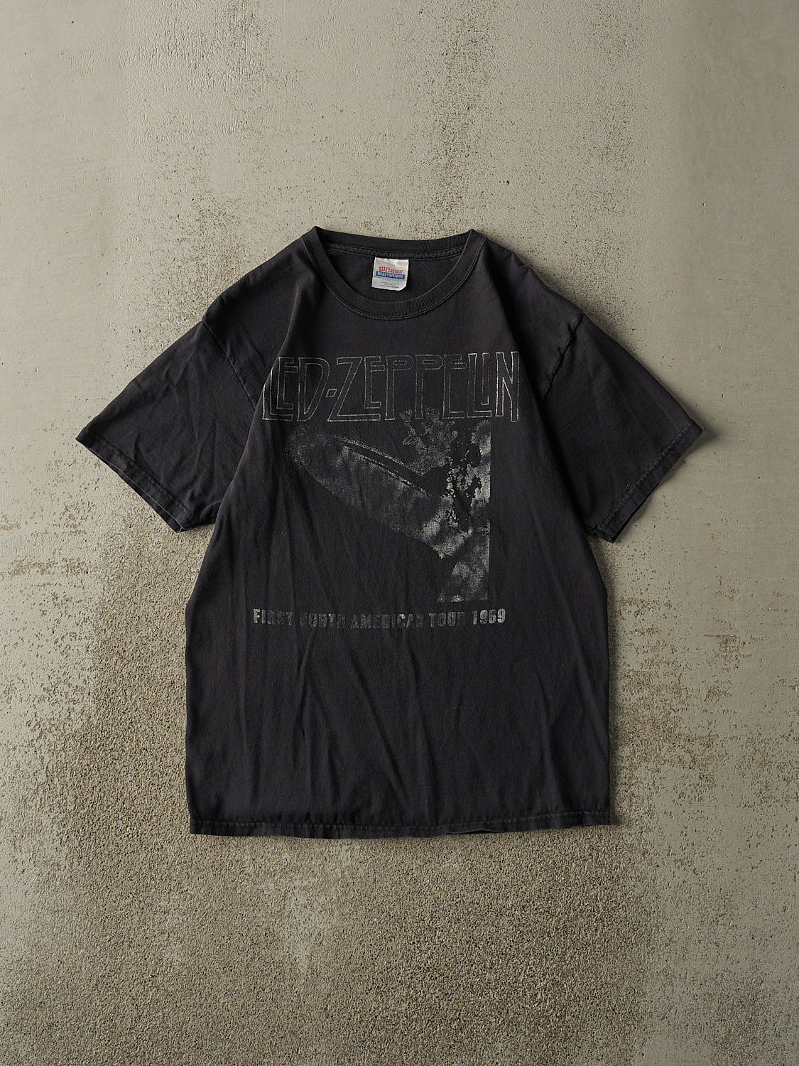 Vintage Y2K Faded Black Led Zeppelin Tee (S/M)