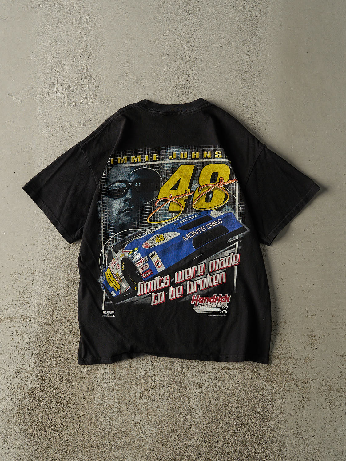 Vintage 03' Black Jimmie Johnson Nascar Racing Tee (M)